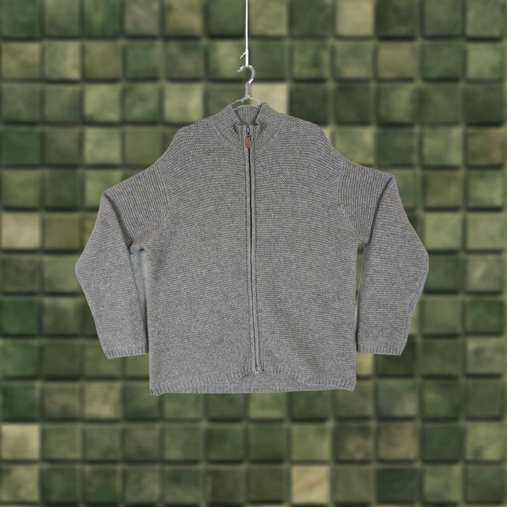 Gap VINTAGE Gap Cardigan Sweater Mens 2XL Gray Wool Knit Full Zip Mock Neck Long Sleeve Zipper Classic Grandpa Size US XXL / EU 58 / 5 - 1 Thumbnail