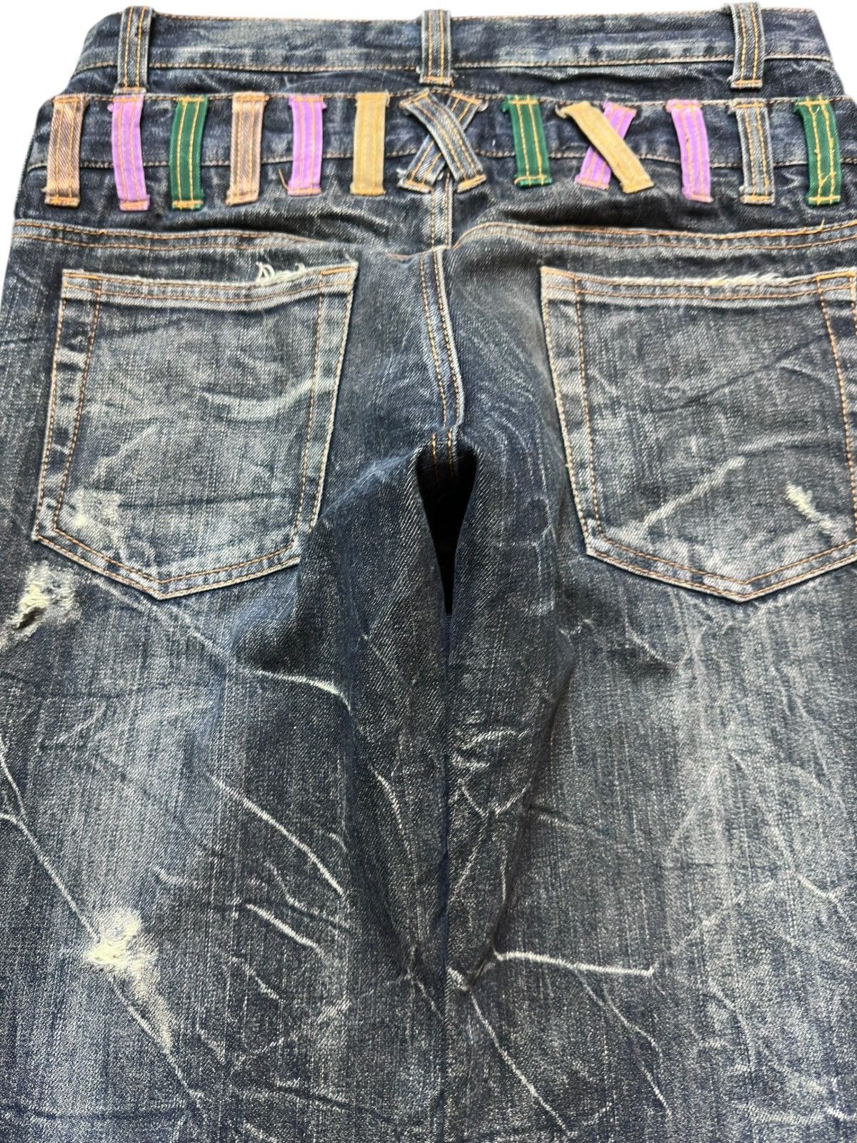 Le Grande Bleu (L.G.B.) Vintage Nylaus Clothing Double Waist Grunge Denim Size US 31 - 6 Thumbnail