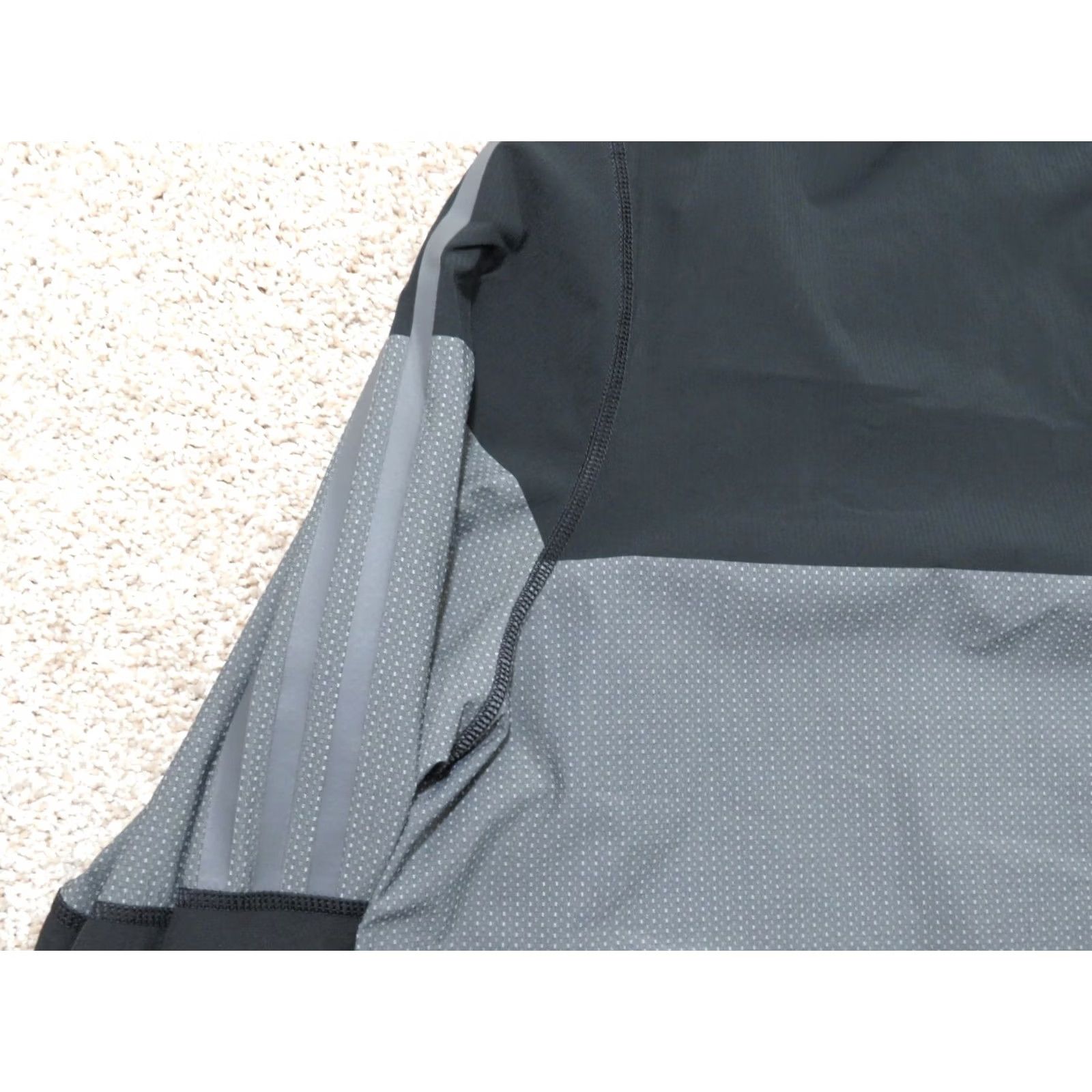 Adidas Adidas Track Jacket Mens 2XL Black Gray Stripe Windbreaker 1/4 Zip Pullover Golf Jacket Size US XXL / EU 58 / 5 - 4 Thumbnail