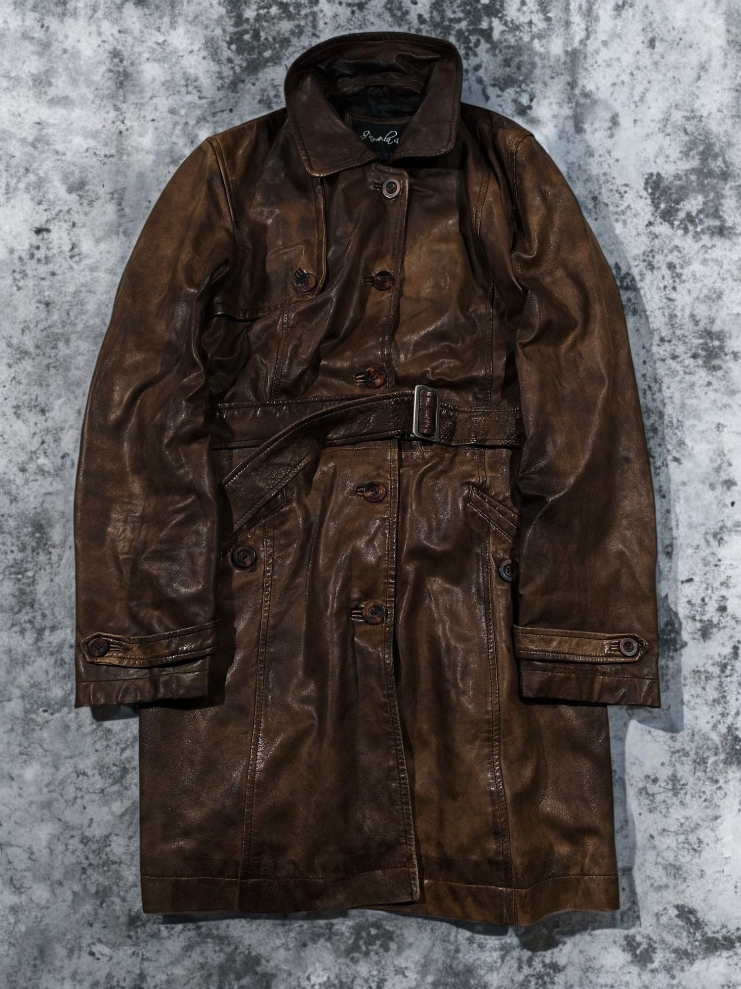 Yasuyuki Ishii vtg military leather trench raf simons carol christian poell Size US M / EU 48-50 / 2 - 1 Thumbnail