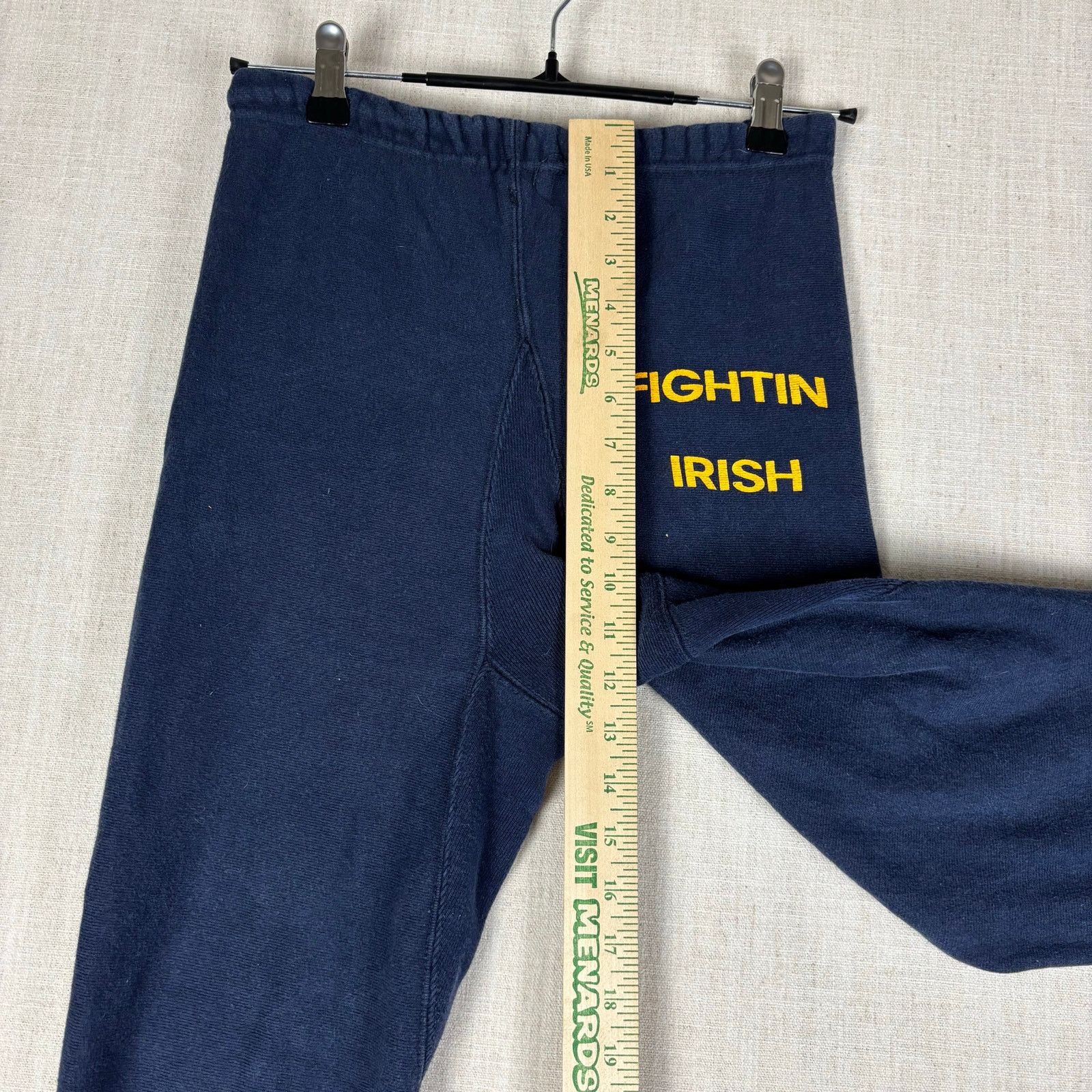 Champion VTG Champion 80s Notre Dame Small Reverse Weave Sweatpants Size US 26 / EU 42 - 10 Thumbnail