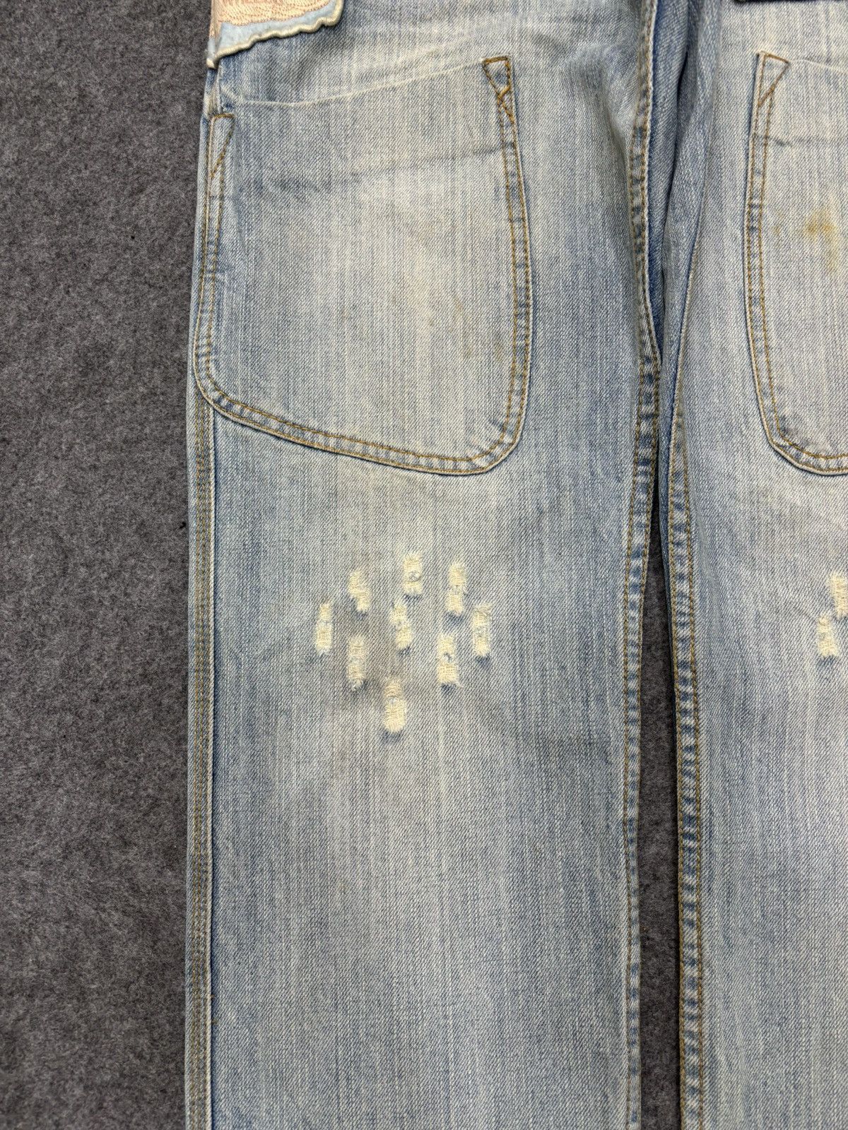 Japanese Brand 💥Insane Style Patches X Shots Distressed MPocket Denim F663 Size US 32 / EU 48 - 7 Thumbnail