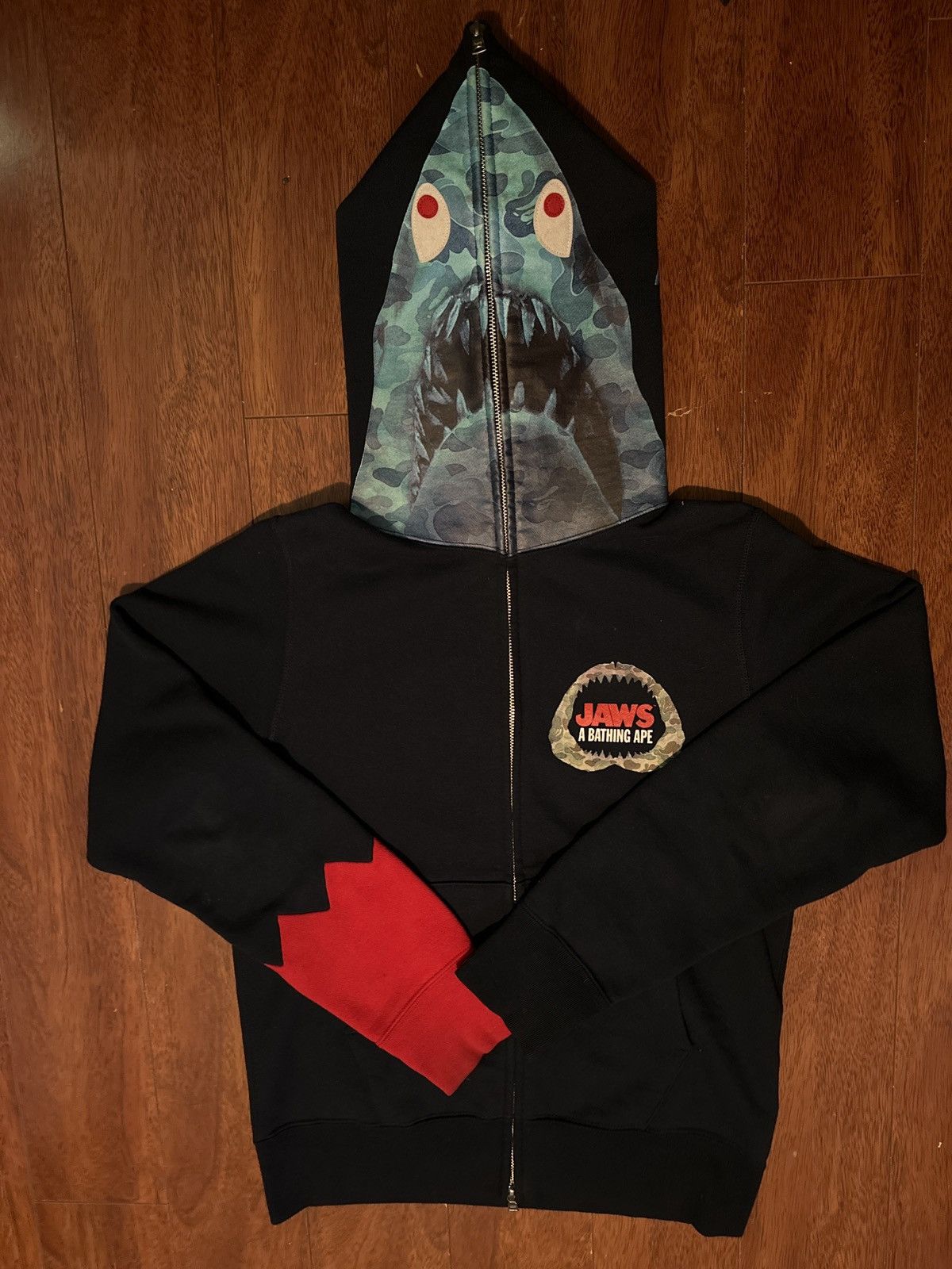 Bape Bape x Jaws Shark Full Zip Hoodie Grailed