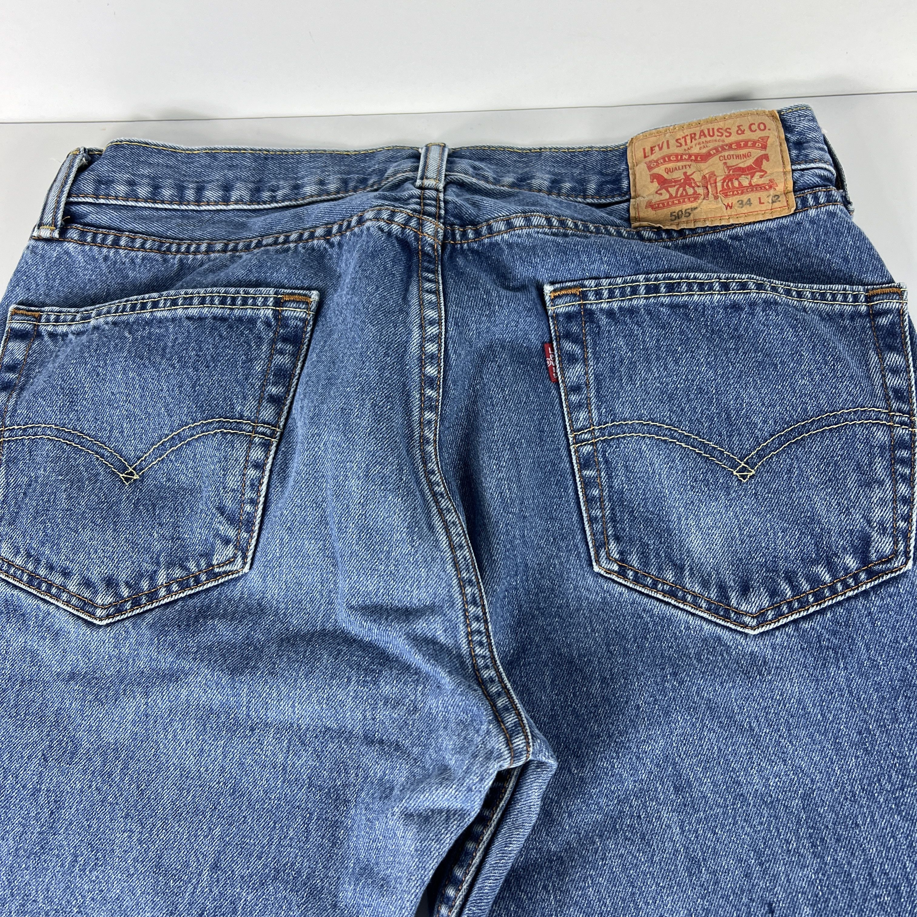 Levi's Levi's Jeans 505 Straight Leg Blue Faded Denim Size US 34 / EU 50 - 11 Thumbnail