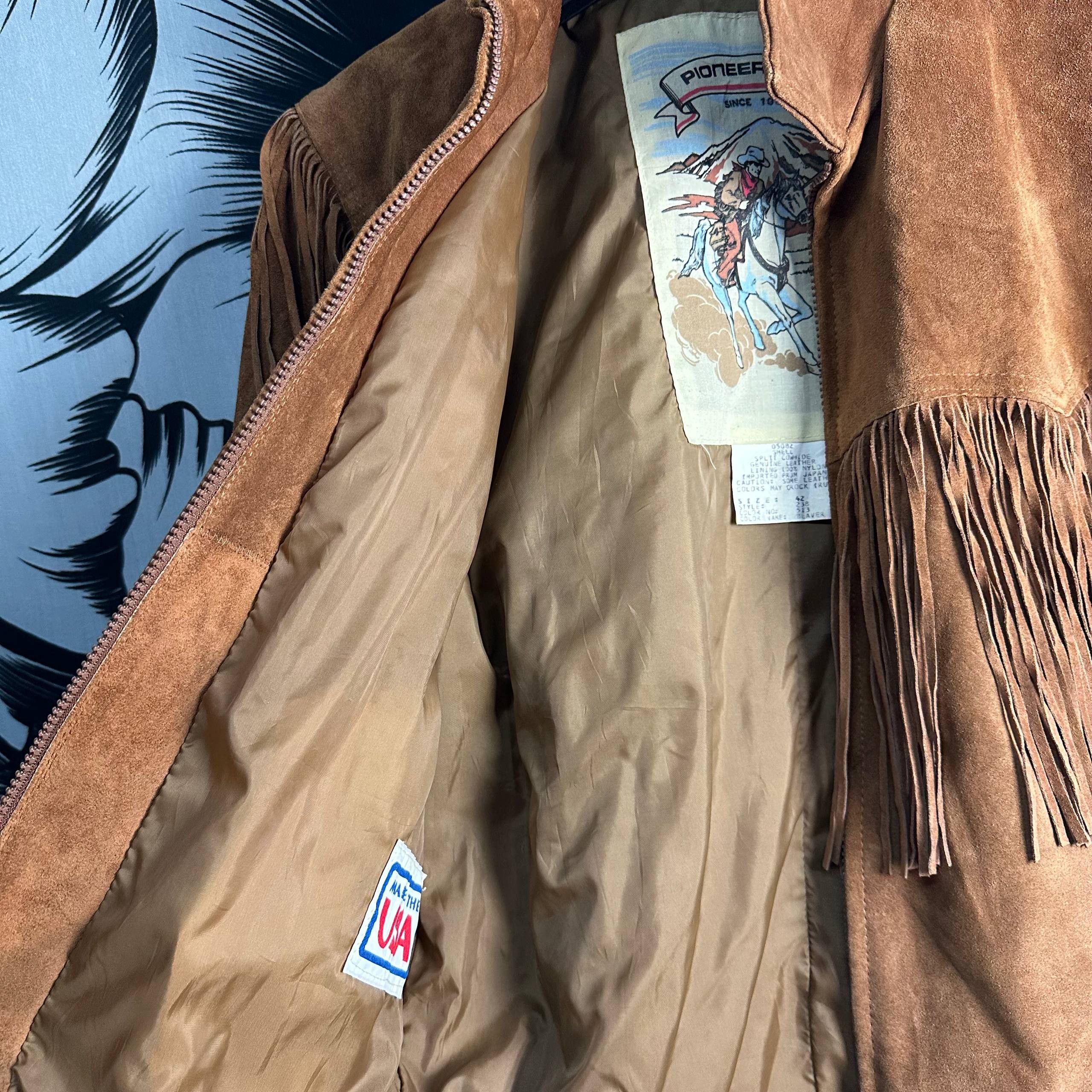 Vintage *RARE* Vintage Pioneer Wear Cowhide Leather Jacket Size US XL / EU 56 / 4 - 11 Thumbnail