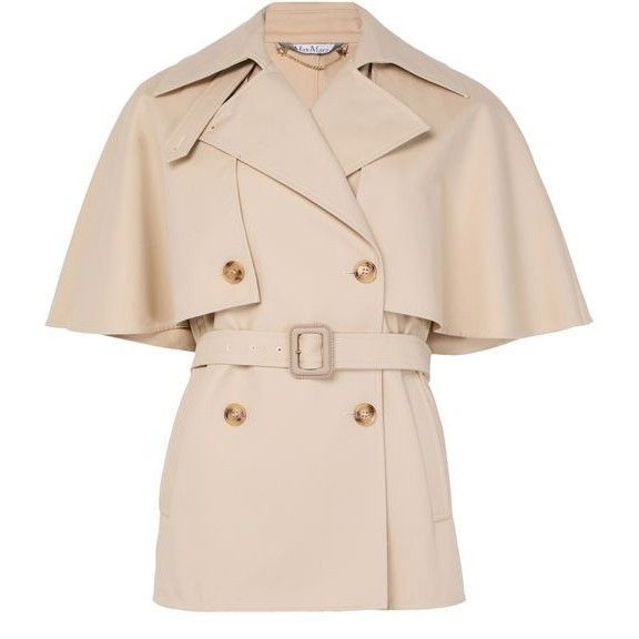 MAX MARA Sigfrid Short Beige Cotton Coat New & Authentic (Wo