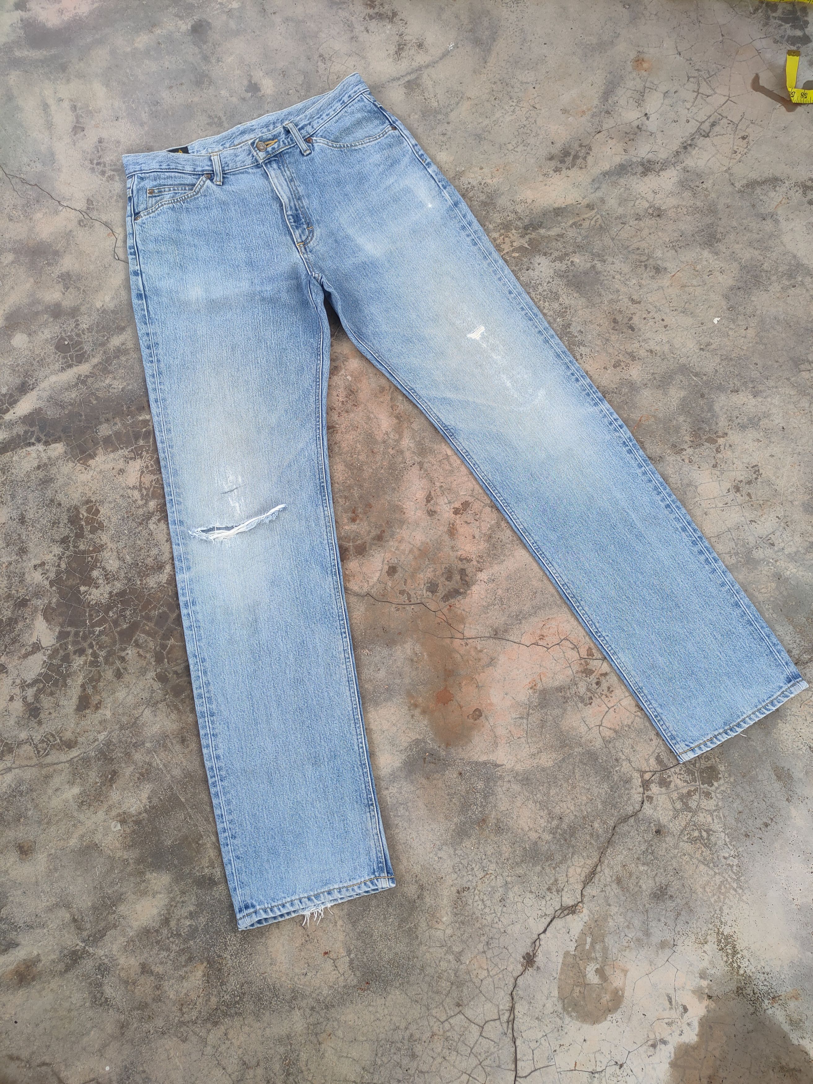 Lee W34 VINTAGE LEE RIDERS FADED RIPPED JEANS DENIM PANTS Size US 34 / EU 50 - 1 Thumbnail