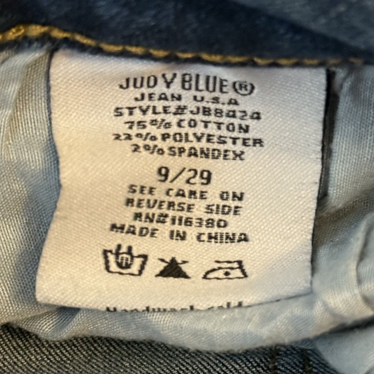 Judy Blue Judy Blue rainbow serape patch distressed jeans Size 29" - 8 Thumbnail