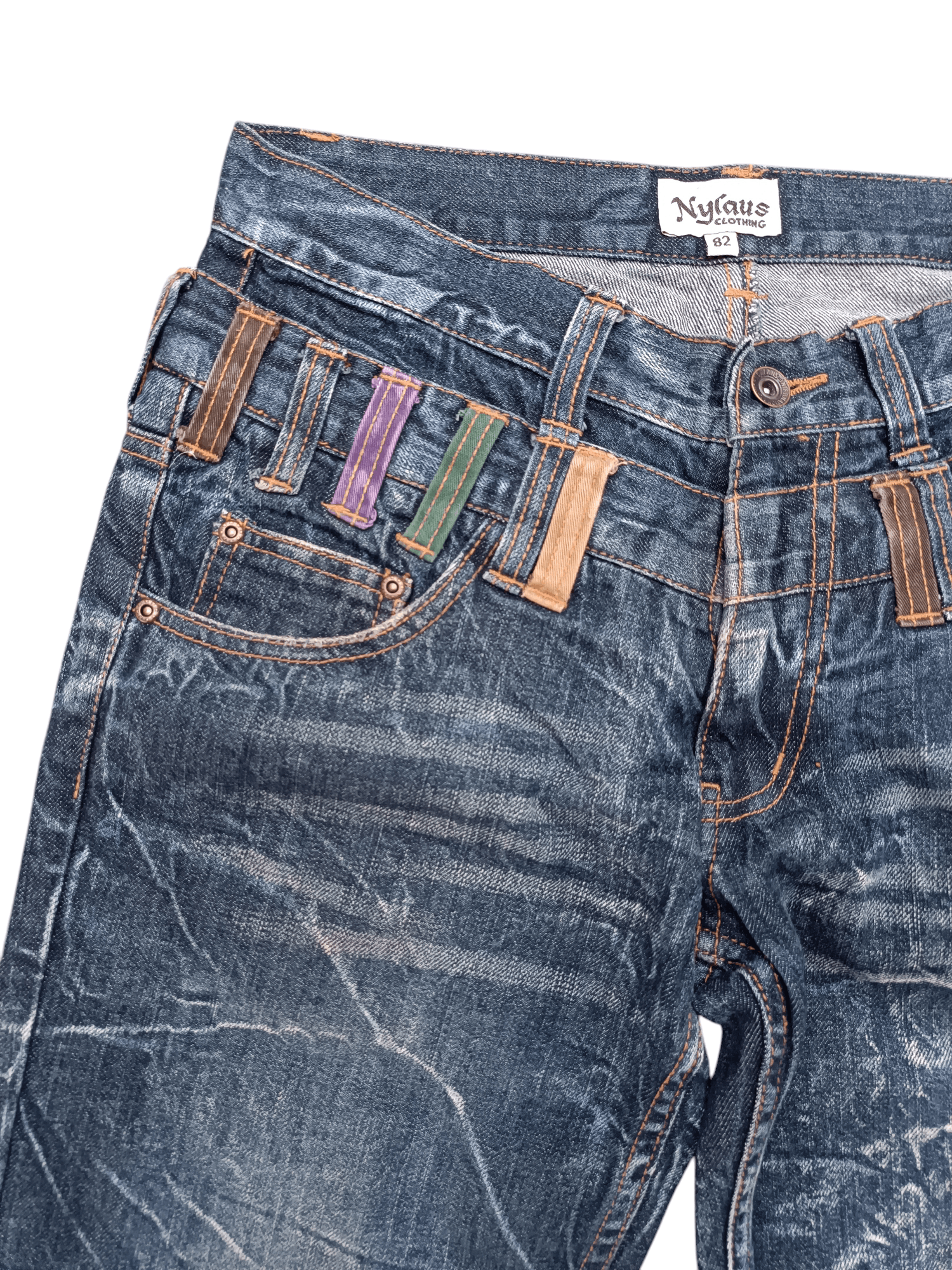 Japanese Brand × Seditionaries VTG NYLAUS DOUBLE WAIST DISTRESSED JEANS VERY RARE Size US 30 / EU 46 - 13 Thumbnail