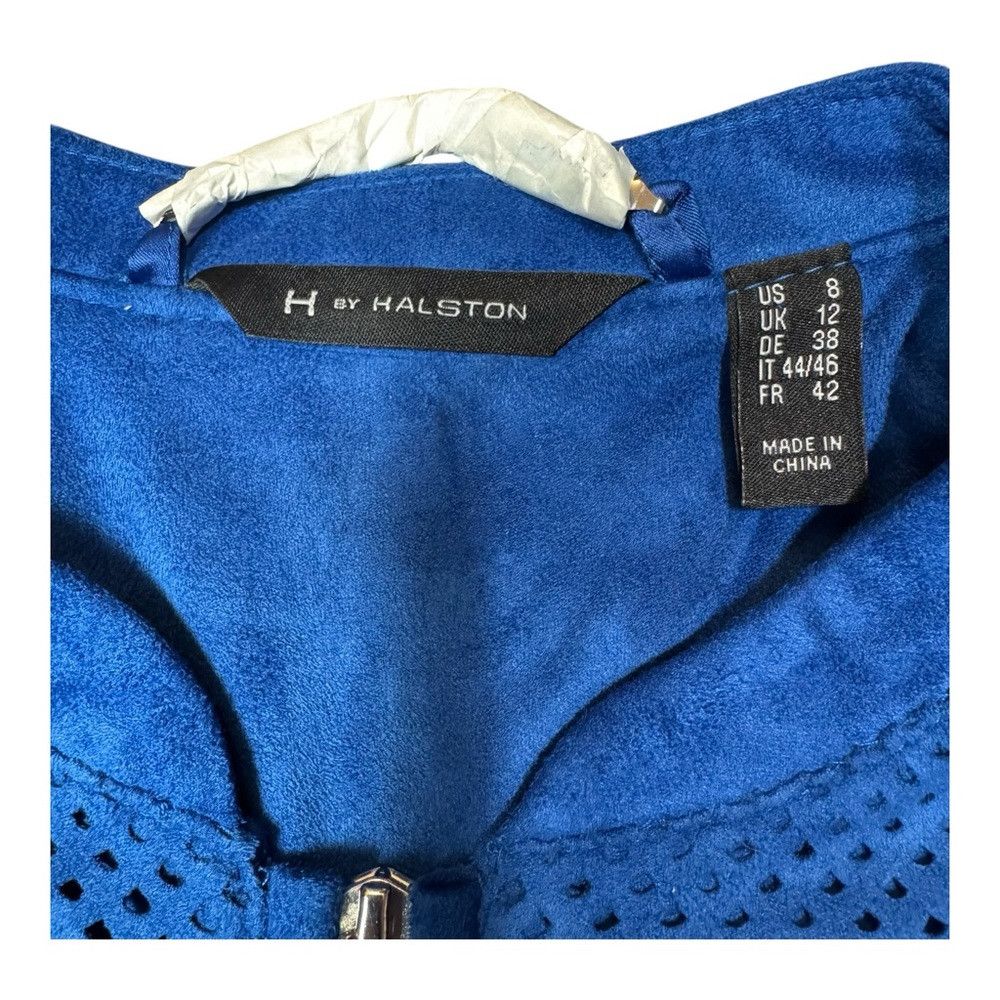 Halston NWT New H By Halston Faux Suede Perforated Royal Blue Bombe Size M / US 6-8 / IT 42-44 - 5 Thumbnail