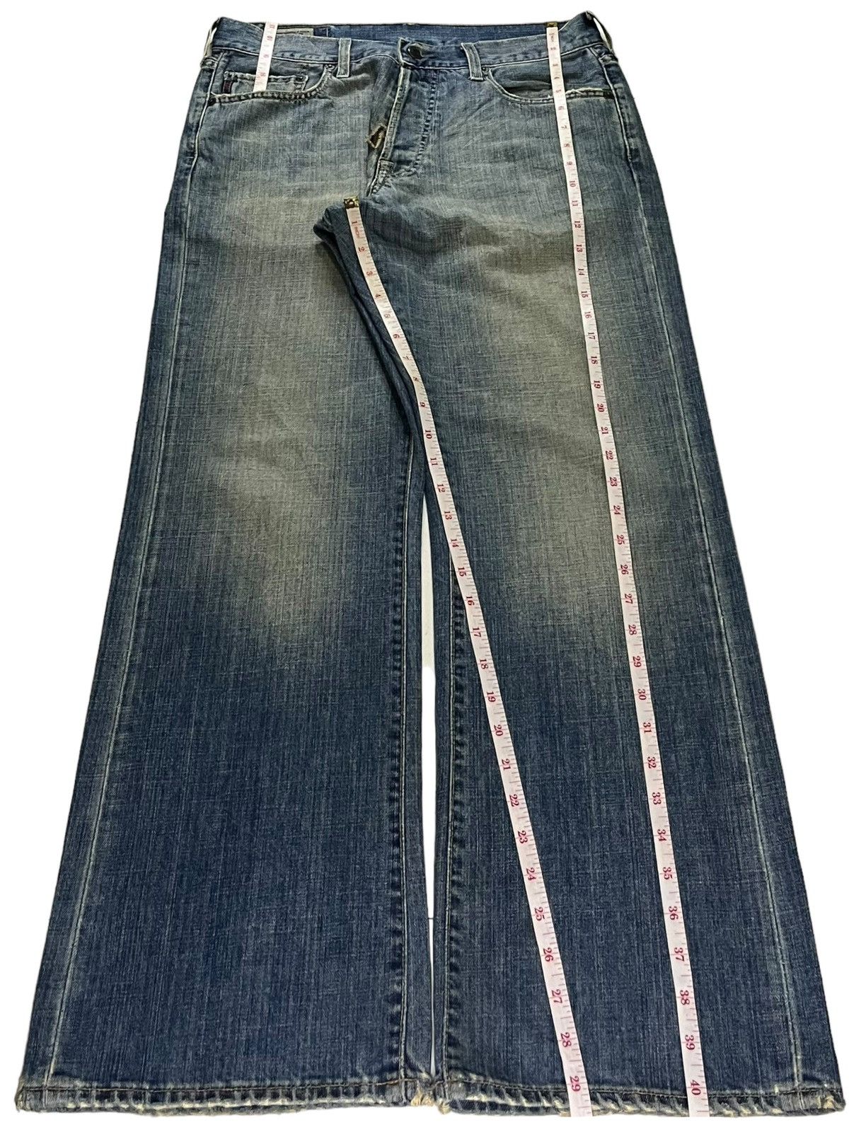 Abercrombie & Fitch Vintage Abercrombie Mud Wash Distressed Bootcut Jeans Size US 31 - 11 Thumbnail