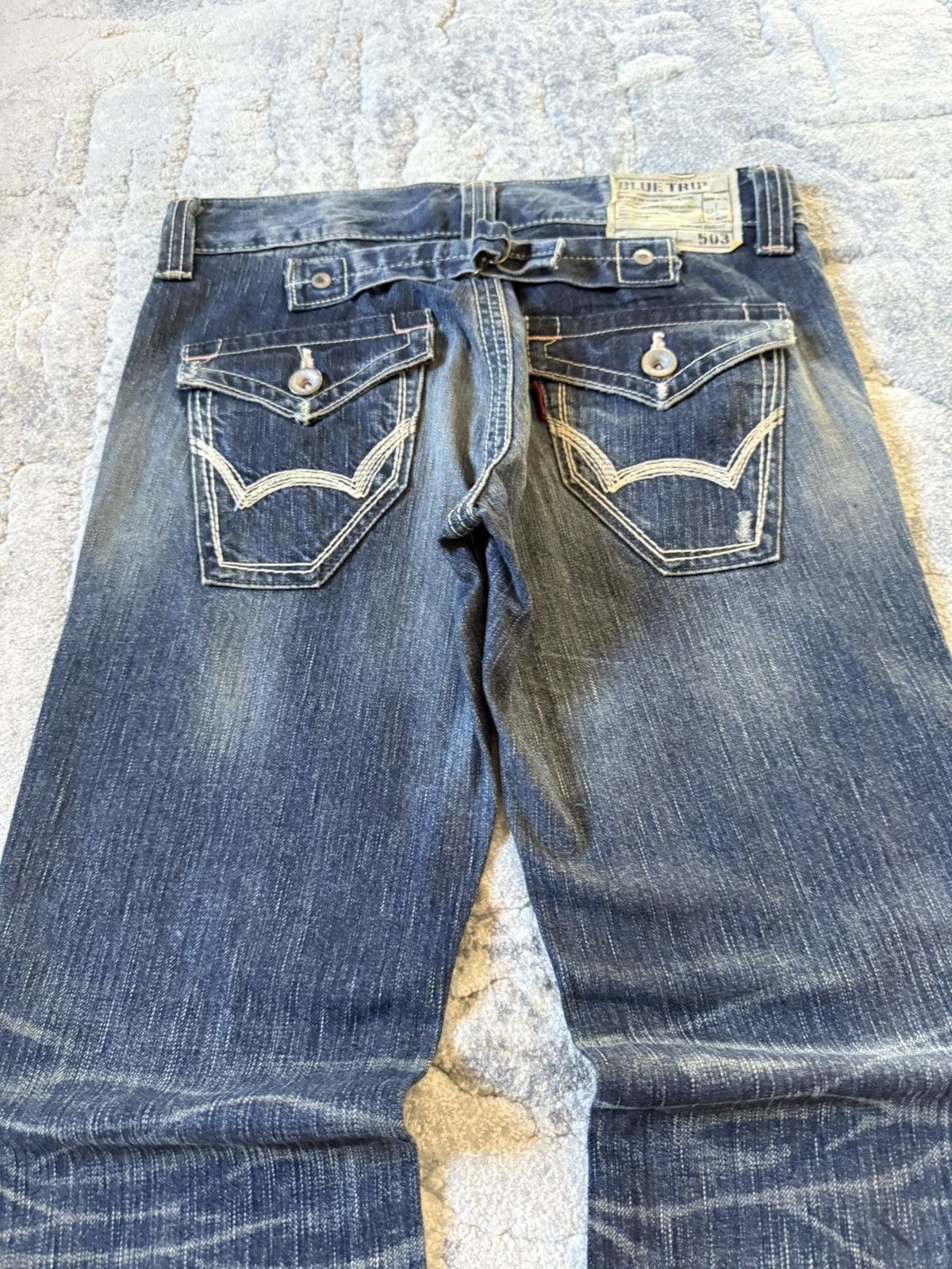 Le Grande Bleu (L.G.B.) Edwin 503 Japan Edition Flared Buckle Back Flared Jeans Size US 28 / EU 44 - 13 Thumbnail