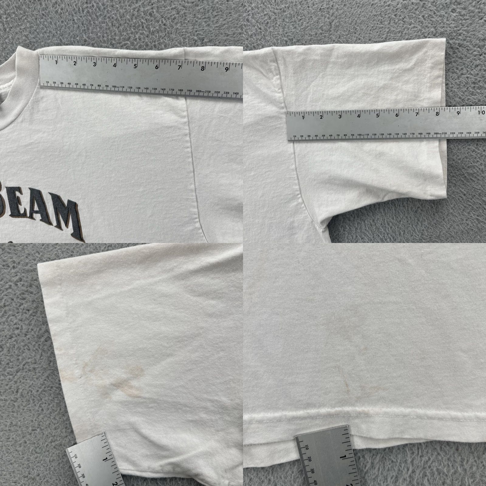 Vintage VINTAGE Murina Mens XL White T-Shirt USA 1995 200th Anniversary Jim Beam Graphic Print Crew Neck Short Sleeve Cotton Size US XL / EU 56 / 4 - 9 Thumbnail