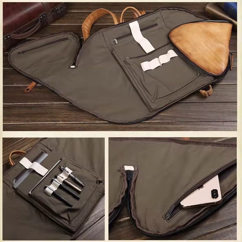 Genuine Leather Vintage Leather Backpack Size ONE SIZE - 7 Thumbnail
