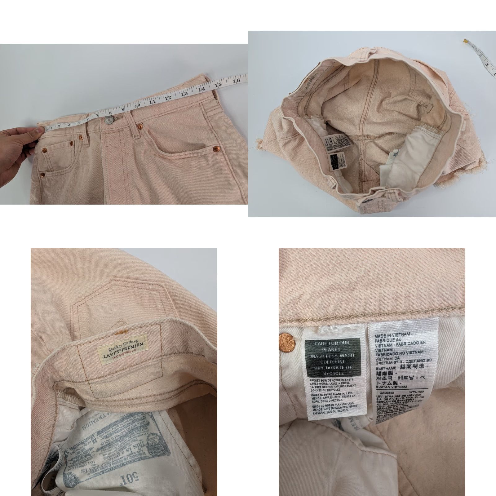 Levi's Levi’s Fresh Collection Shorts Pink 501 Button Fly Cut Off Size 29 Size US 29 - 8 Thumbnail