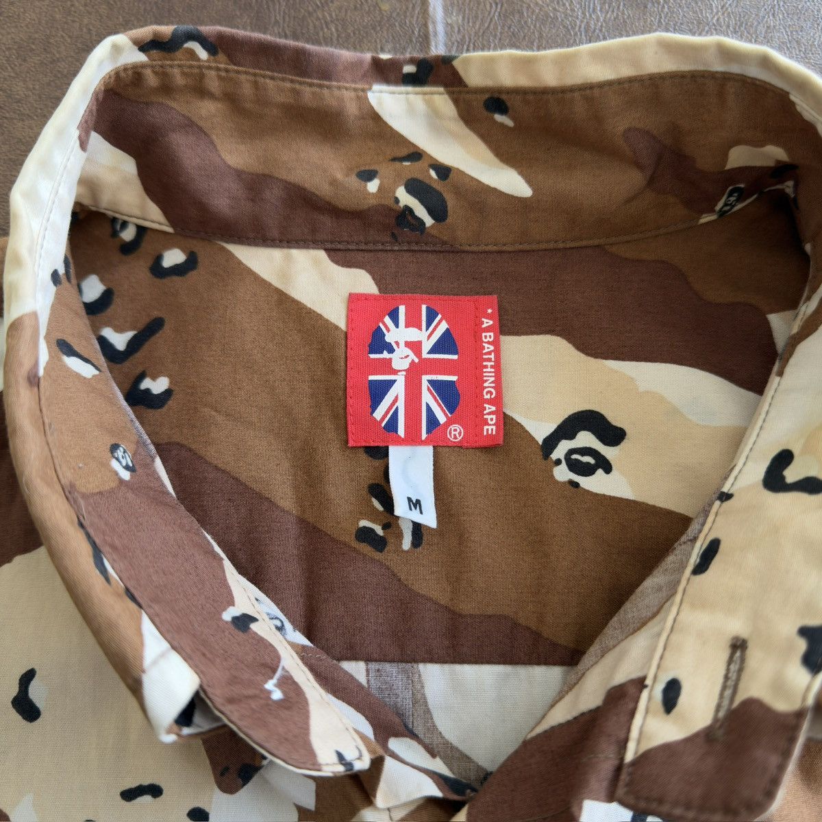 Bape SS2002 Desert Ape Camo Button Up Shirt Size US M / EU 48-50 / 2 - 8 Thumbnail