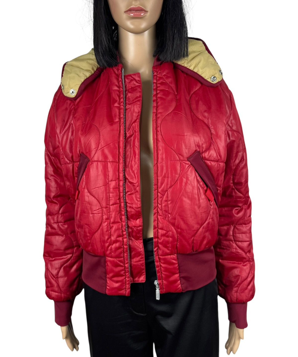 Diesel Diesel 00s Vintage Quilted Zip Jacket Army Hooded size S Size S / US 4 / IT 40 - 9 Thumbnail