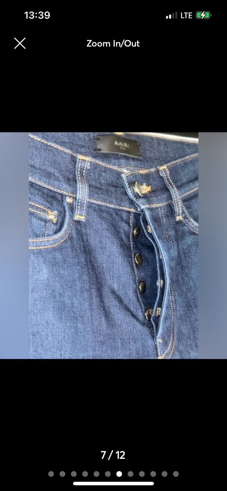 Amiri Amiri 30w x 34.5” inseam nwot stack medium indigo 92/6/2 NEW Size US 30 / EU 46 - 10 Thumbnail