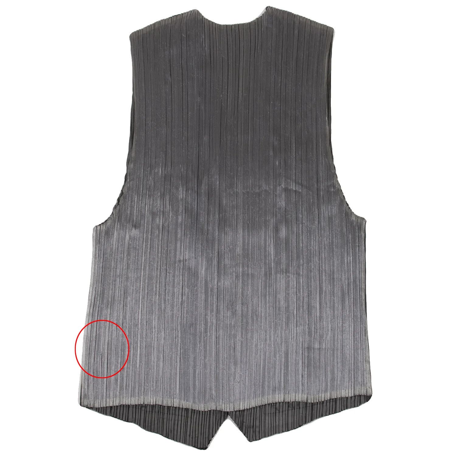 Issey Miyake Front Stripe Pleats Vest in Black and Silver, Size M Size US M / EU 48-50 / 2 - 9 Thumbnail
