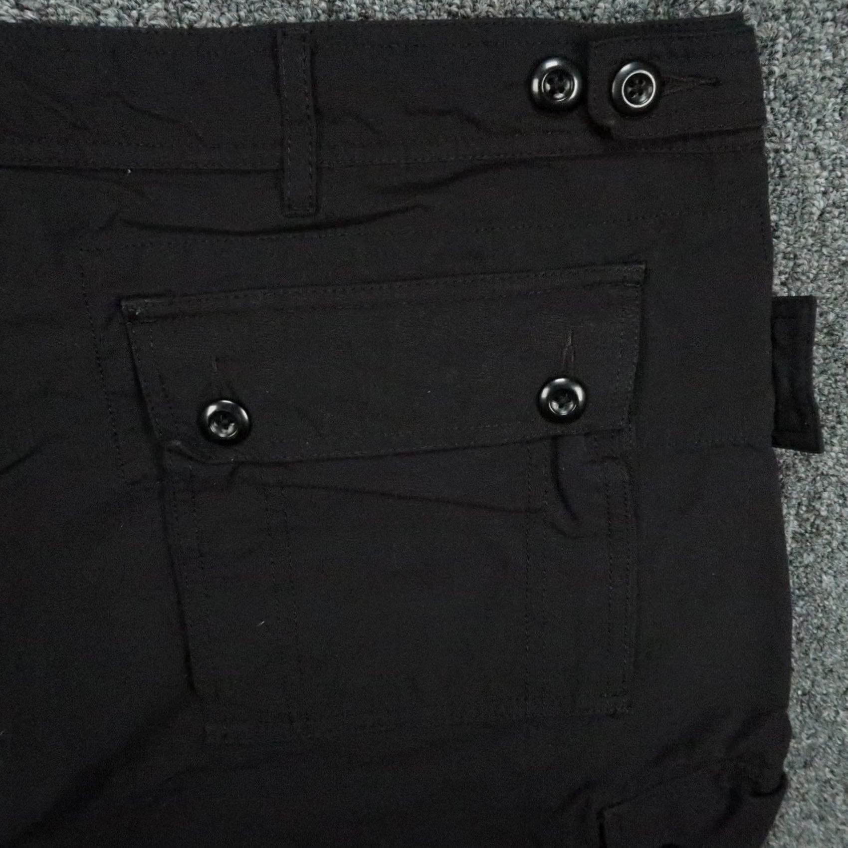 Vintage Clothing Arts Pants Mens 40x30 Black Cargo Pocket Travel Trousers Pants Cargo Pocket Slash Pocket Front Flat Front Nylon 40 Regular Mens Black Size US 40 / EU 56 - 7 Thumbnail