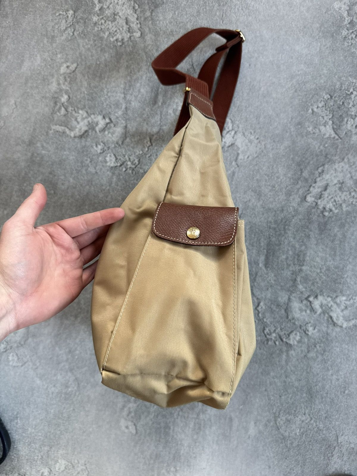 Longchamp Longchamp retro big shoulder baguette bag 💼 beige luxury Size ONE SIZE - 5 Thumbnail