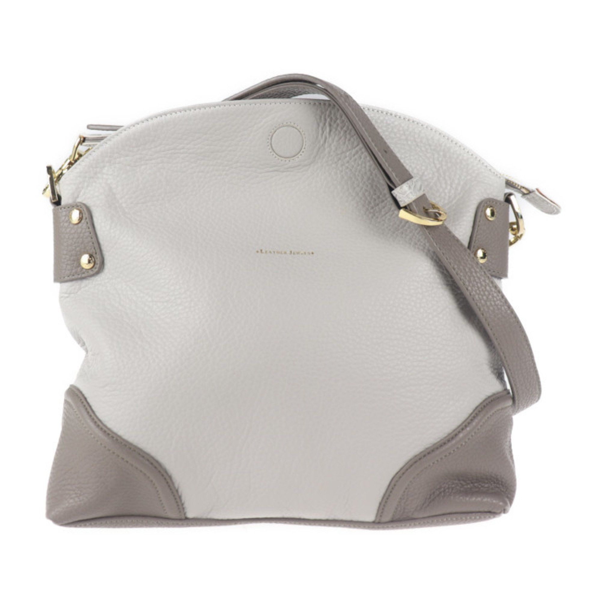Leather Jewels Bag Shoulder Gray Crossbody in Grey, Women's