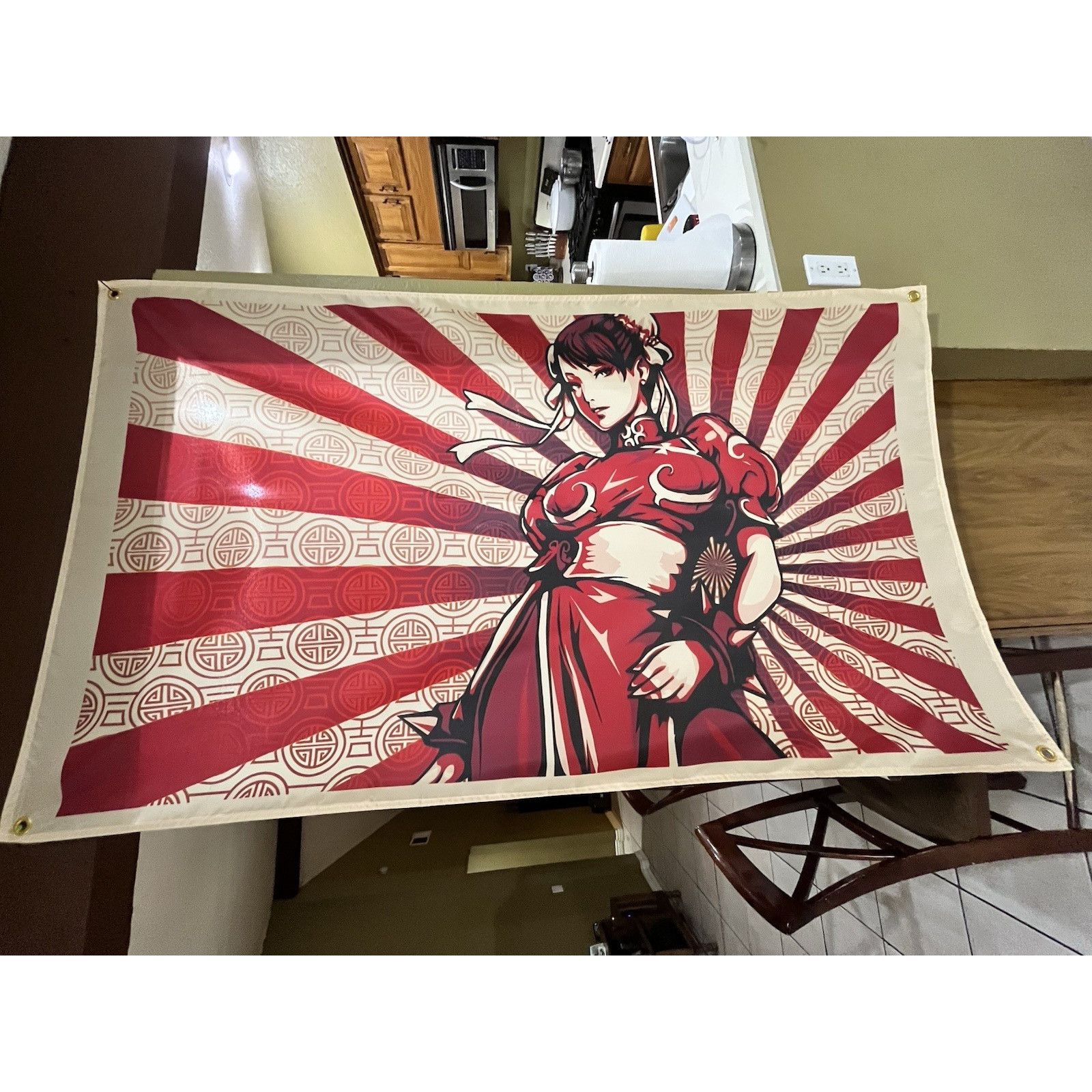 Nintendo Street Fighter II Turbo 5ft Chun-Li Flag SFII CAPCOM Size ONE SIZE - 3 Thumbnail