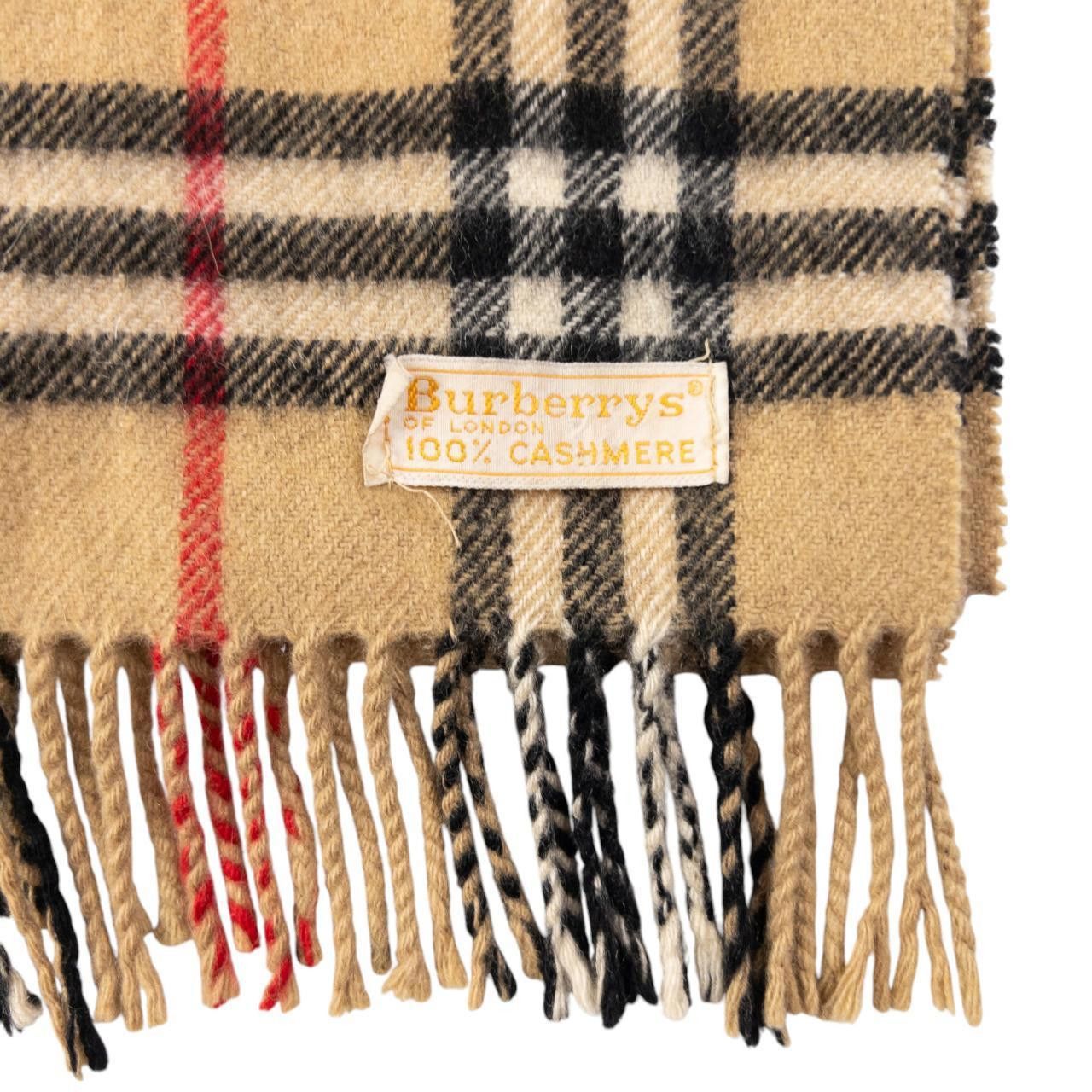 Burberry Vintage Burberry Nova Check Cashmere Tassel Scarf Size ONE SIZE - 3 Thumbnail