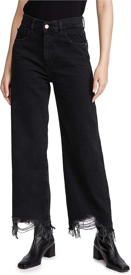 DL1961 DL1961 Lark Hepburn High Rise Wide Leg Jeans Black ( 29 ) Size 29" - 2 Thumbnail