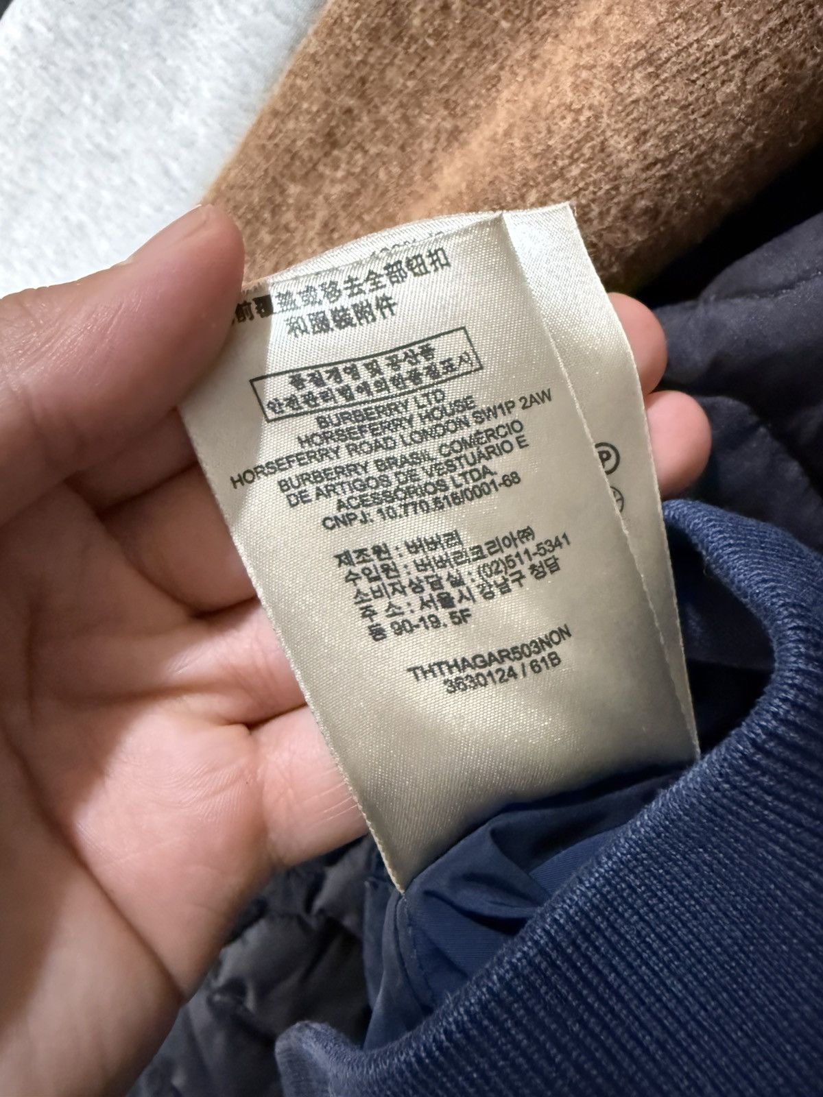 Burberry Burberry bomber navy blue whit novackeck size M mens Size US M / EU 48-50 / 2 - 12 Thumbnail