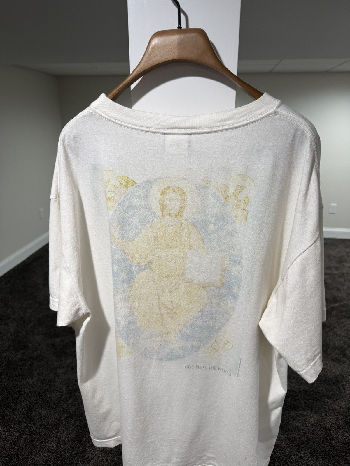 Saint Michael Saint Michael Mxxxx Holy Mother 9999 God Bless White T-Shirt Size US XL / EU 56 / 4 - 4 Thumbnail