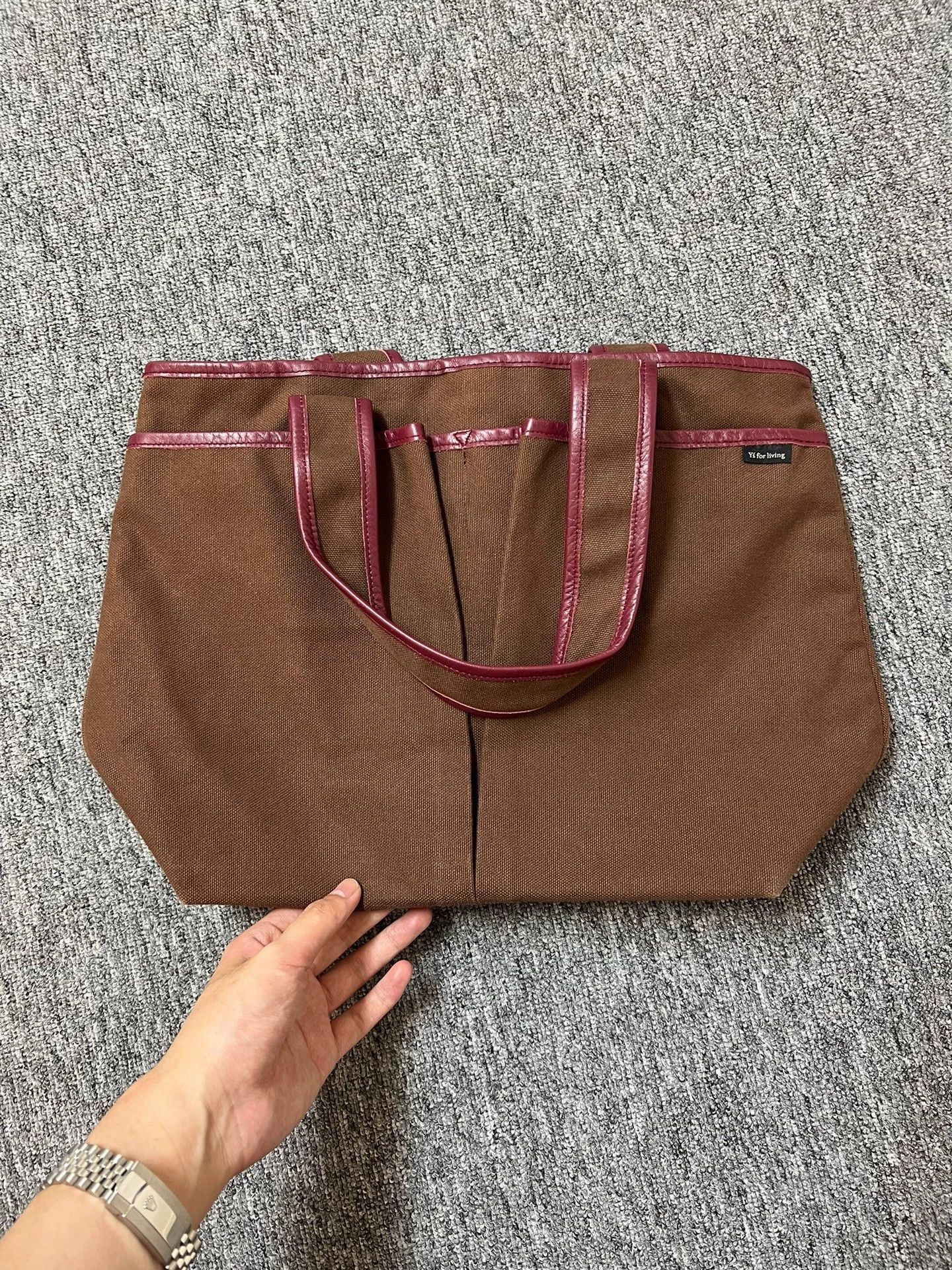 Yohji Yamamoto Yohji Yamamoto Colorblock Leather Tote Bag One Size Size ONE SIZE - 4 Thumbnail