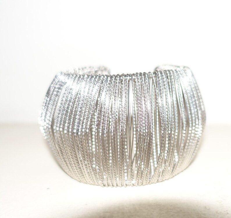 Other Silver tone Multiple String Cuff Bracelet Size ONE SIZE - 3 Thumbnail