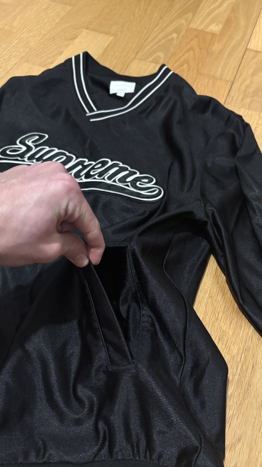 Supreme Supreme Varsity Jumper Black - Embroidered Logo Size US M / EU 48-50 / 2 - 7 Thumbnail