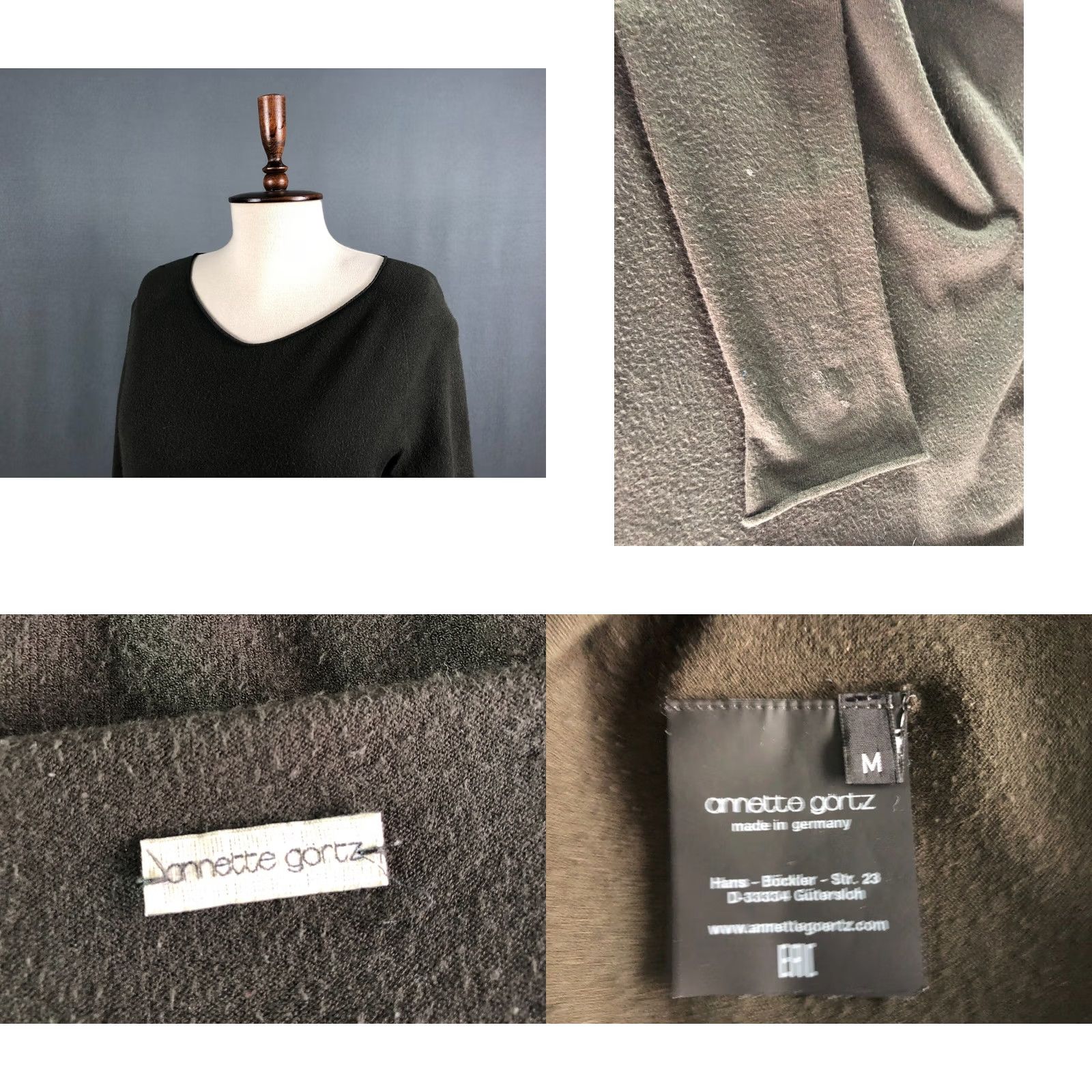 Vintage Annette Gortz Women Top Viscose Dark Green Size M Size M / US 6-8 / IT 42-44 - 8 Thumbnail