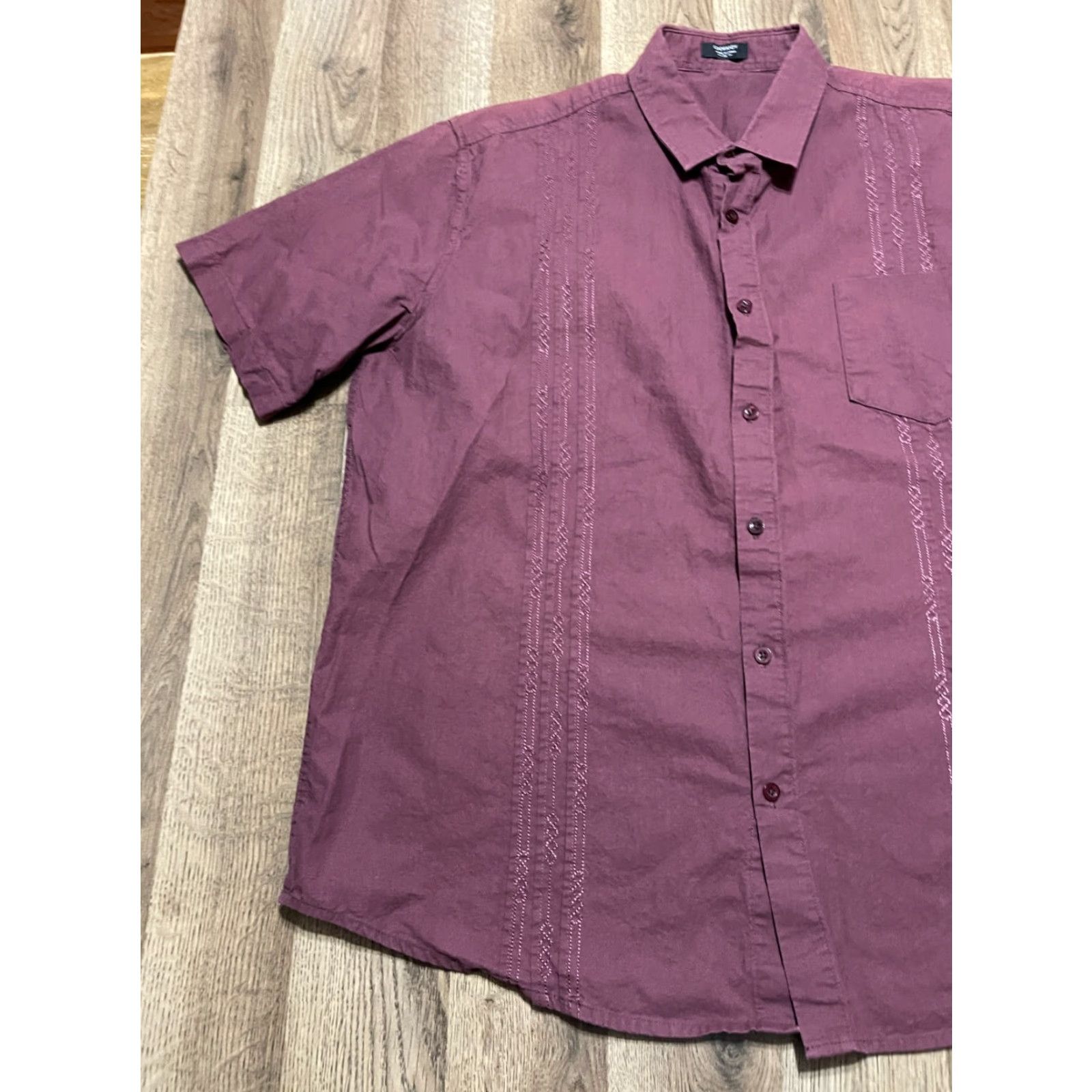 Vintage Coofandy Shirt Men XL Red Button Up Short Sleeve Casual Solid Shirt Button-Up Shirt Mens XL Red Short Sleeve Casual Button-Up Shirt Size US XL / EU 56 / 4 - 3 Thumbnail