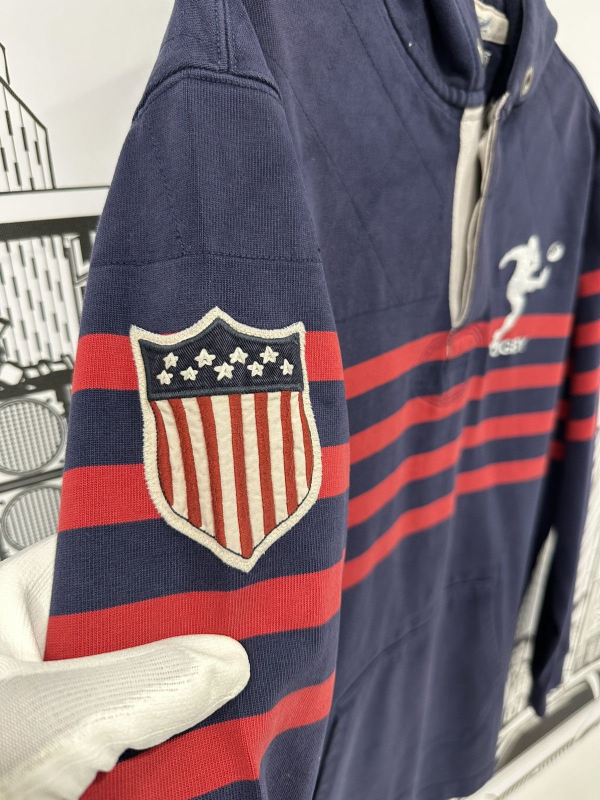 Rugby Ralph Lauren Rugby Ralph Lauren Big Kicker USA Rugby Hoodie Navy L Size US L / EU 52-54 / 3 - 5 Thumbnail
