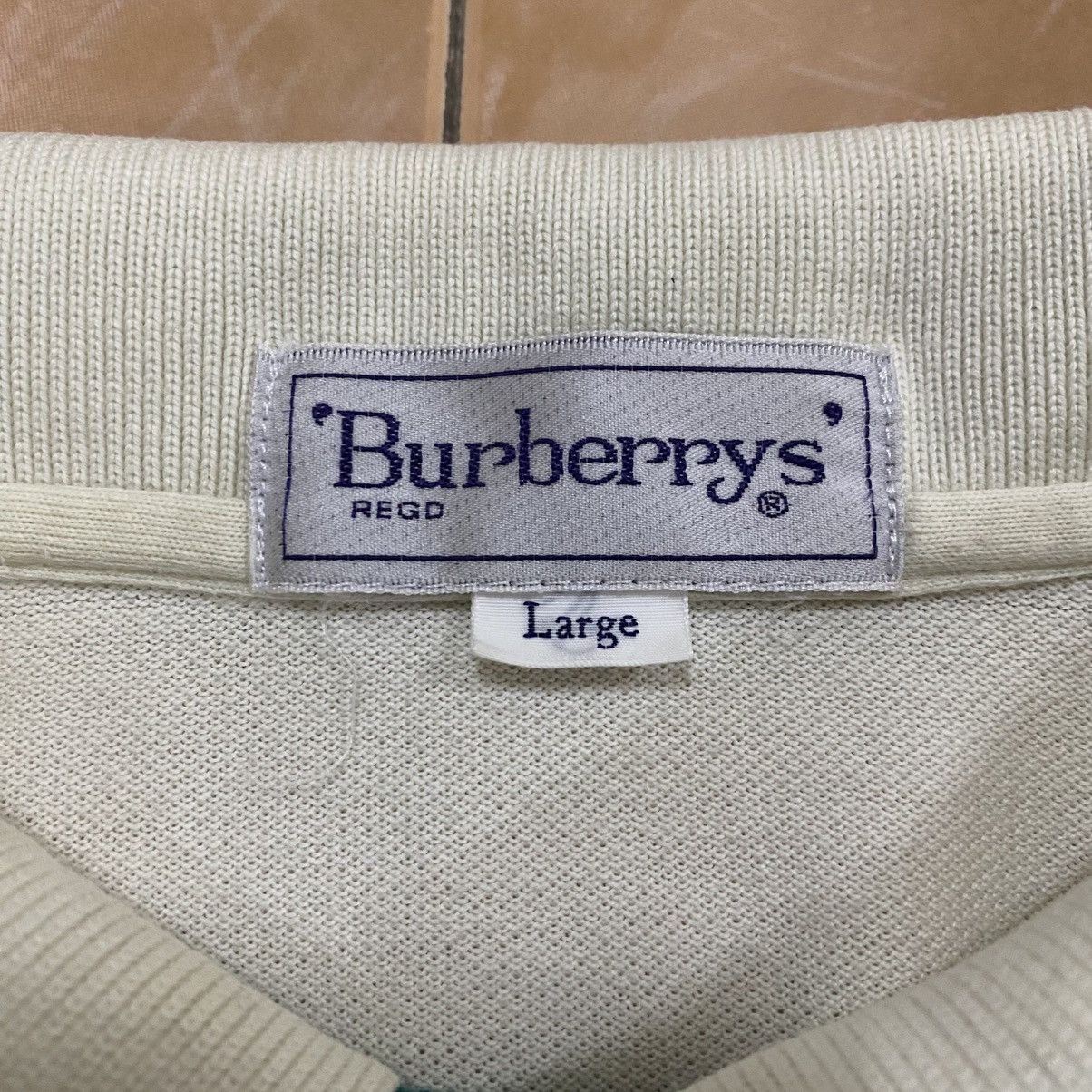 Burberry × Vintage Vintage BURBERRY Small Embroidered Logo Polo Shirt Size US L / EU 52-54 / 3 - 8 Thumbnail