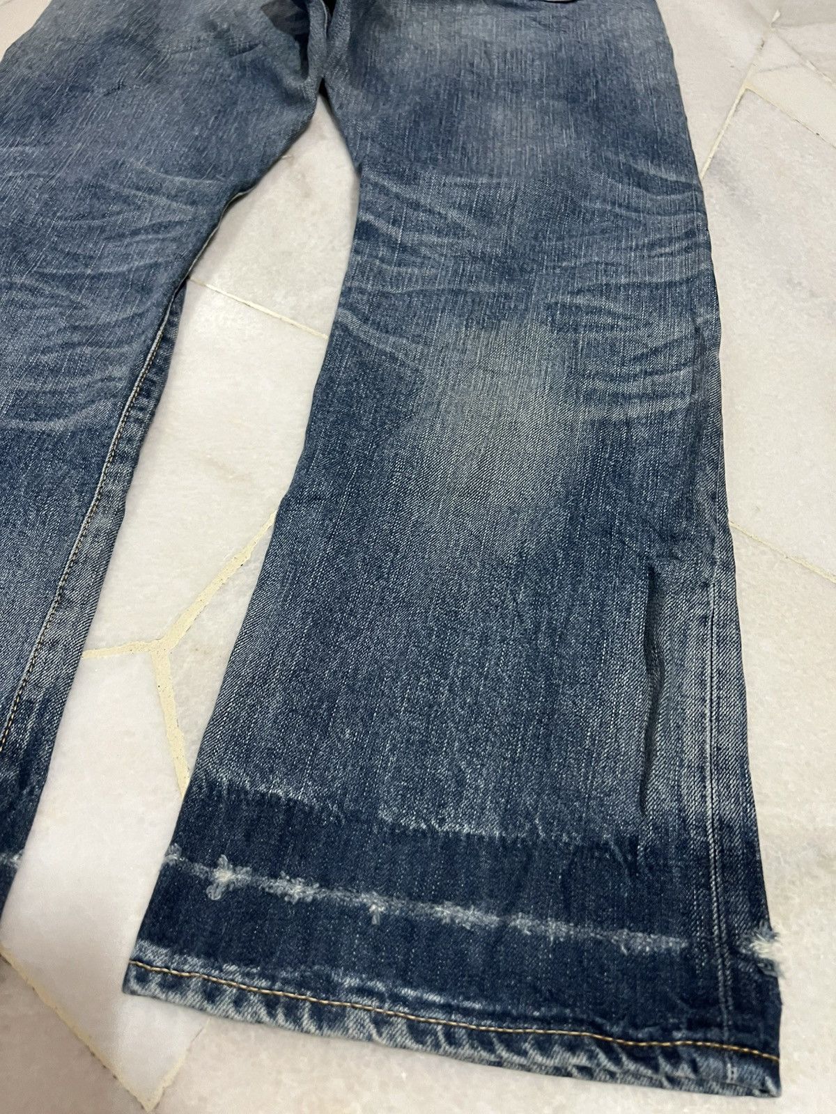 If Six Was Nine × Le Grande Bleu (L.G.B.) × Seditionaries 🌈Flare Japanese Back Number Distressed Jean Ripped Size US 34 / EU 50 - 12 Thumbnail
