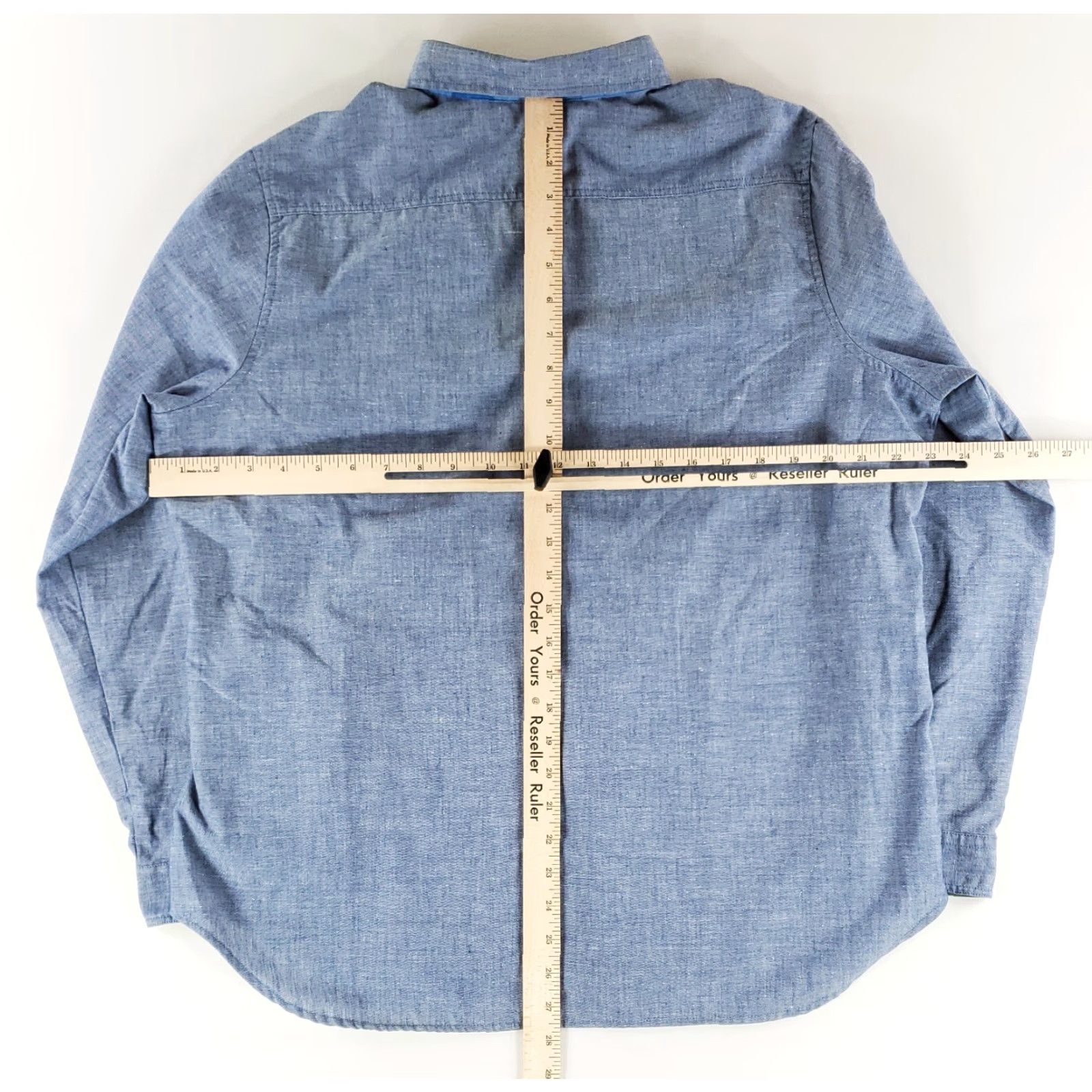 Levi's Levi's Chambray Shirt Blue Mens L Button Blend Poly Cotton Long Sleeve 40 Size US L / EU 52-54 / 3 - 8 Thumbnail