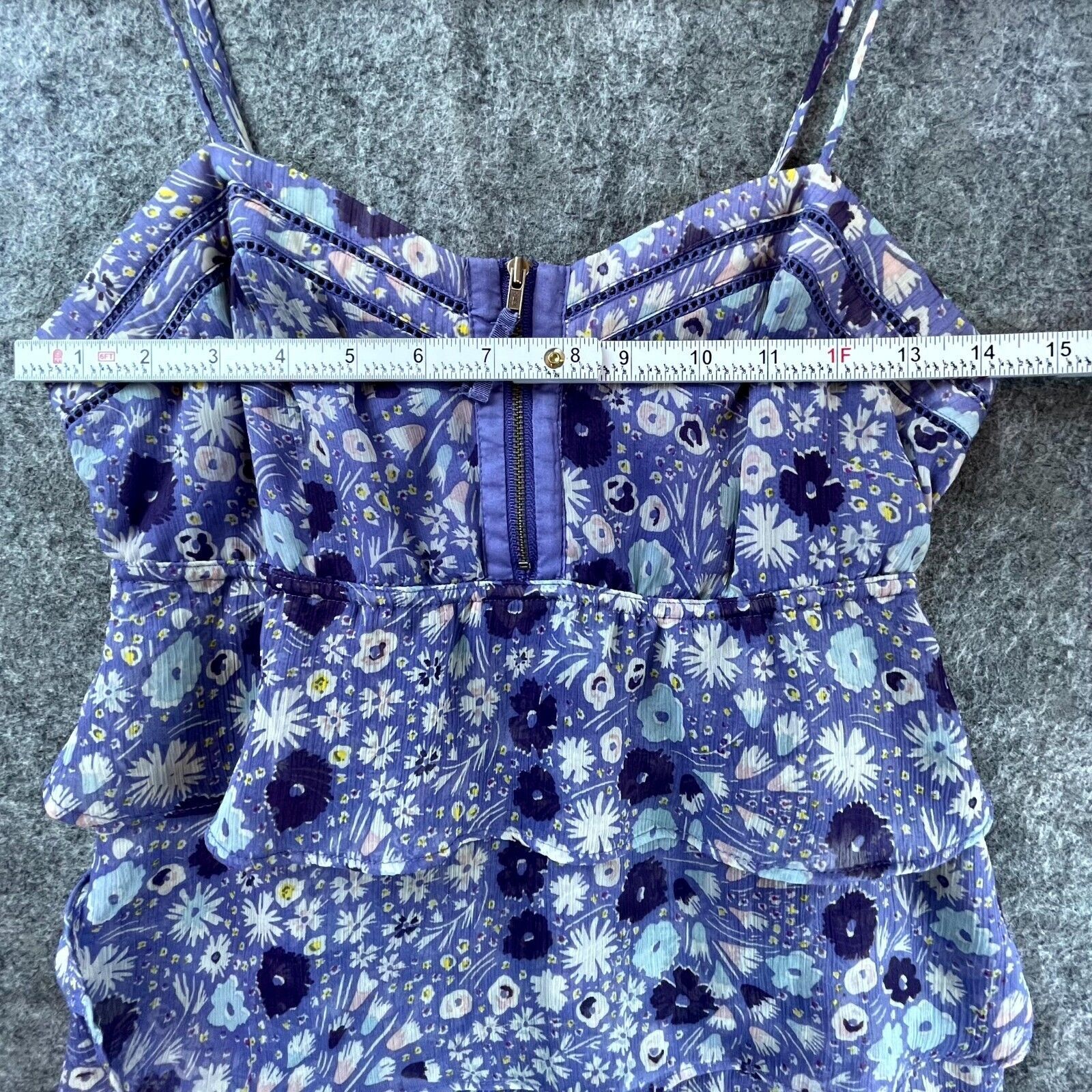 American Eagle Outfitters American Eagle Dress 2 Ruffle Tiered Babydoll Empire Fairy Size XS / US 0-2 / IT 36-38 - 4 Thumbnail