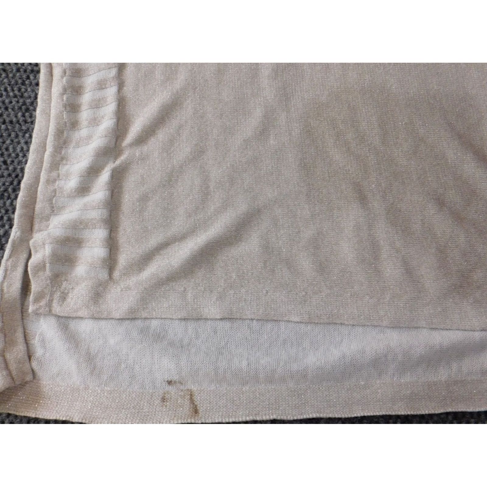 Vintage Chicos Sweater Shirt Womens Regular Beige Knit Pullover Crew Neck Linen Cotton Polyester Short Sleeve Ruffle Designer Vintage No Size XS / US 0-2 / IT 36-38 - 4 Thumbnail