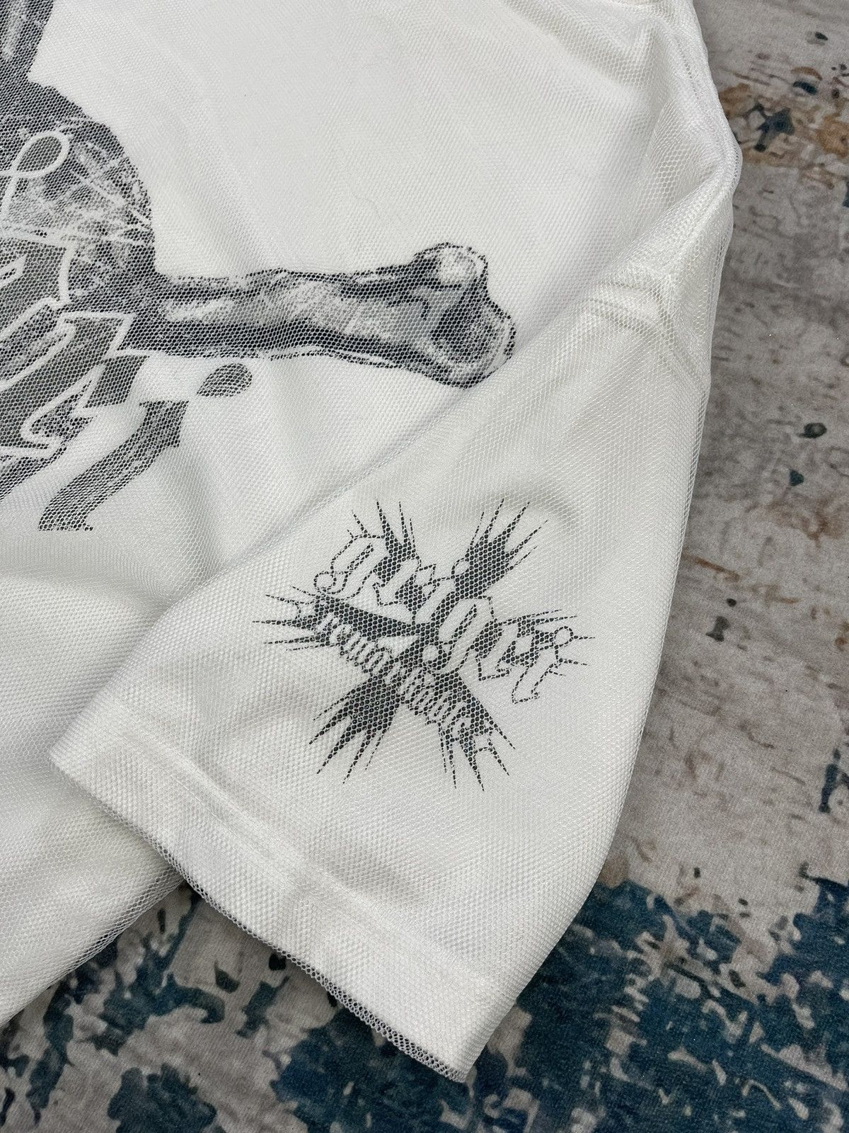 If Six Was Nine GRIGRI Back hit Skull Centre Logo Outer Net Shirt Size US L / EU 52-54 / 3 - 4 Thumbnail