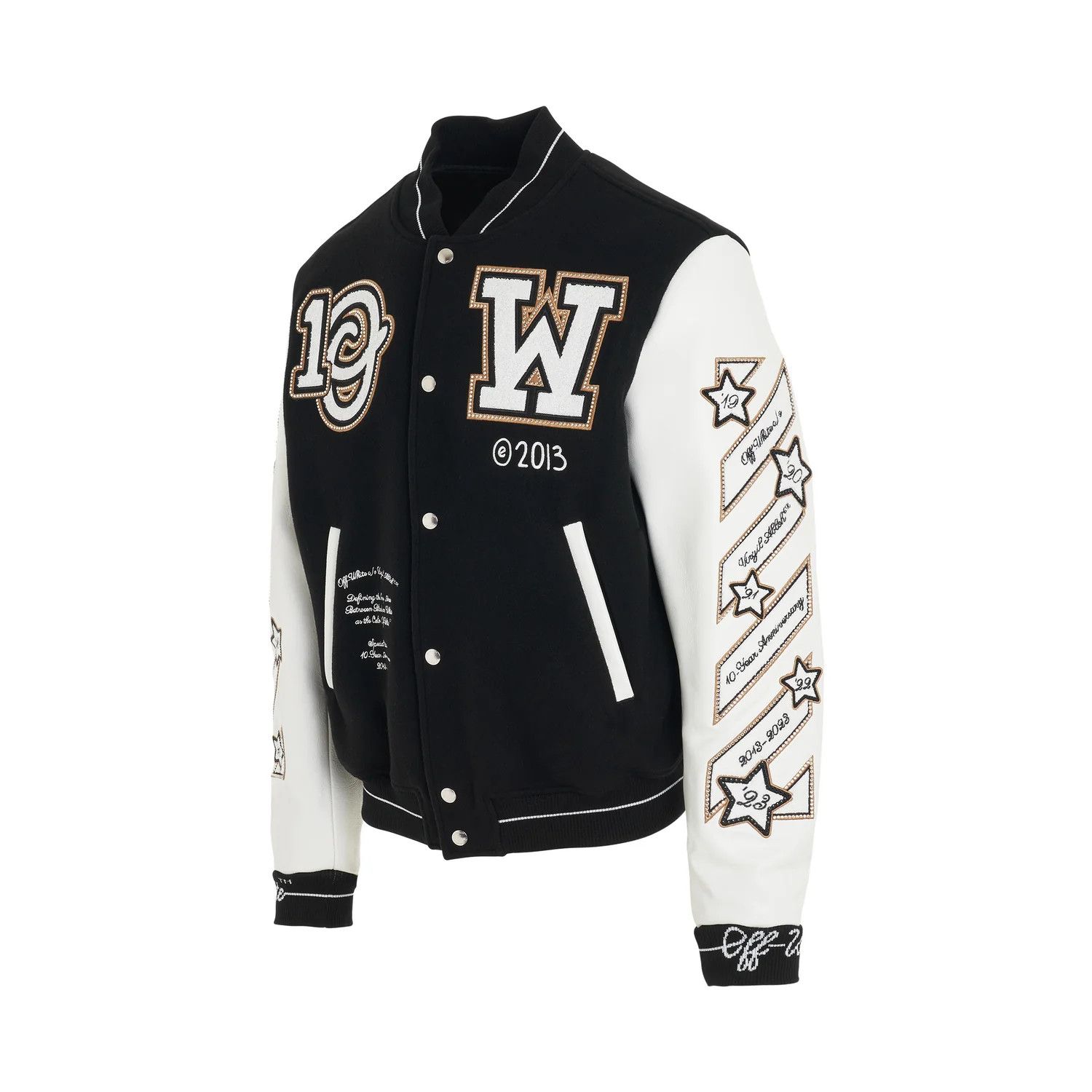 Off-White o1mris0824 Jacket in Black & White Size US M / EU 48-50 / 2 - 2 Thumbnail