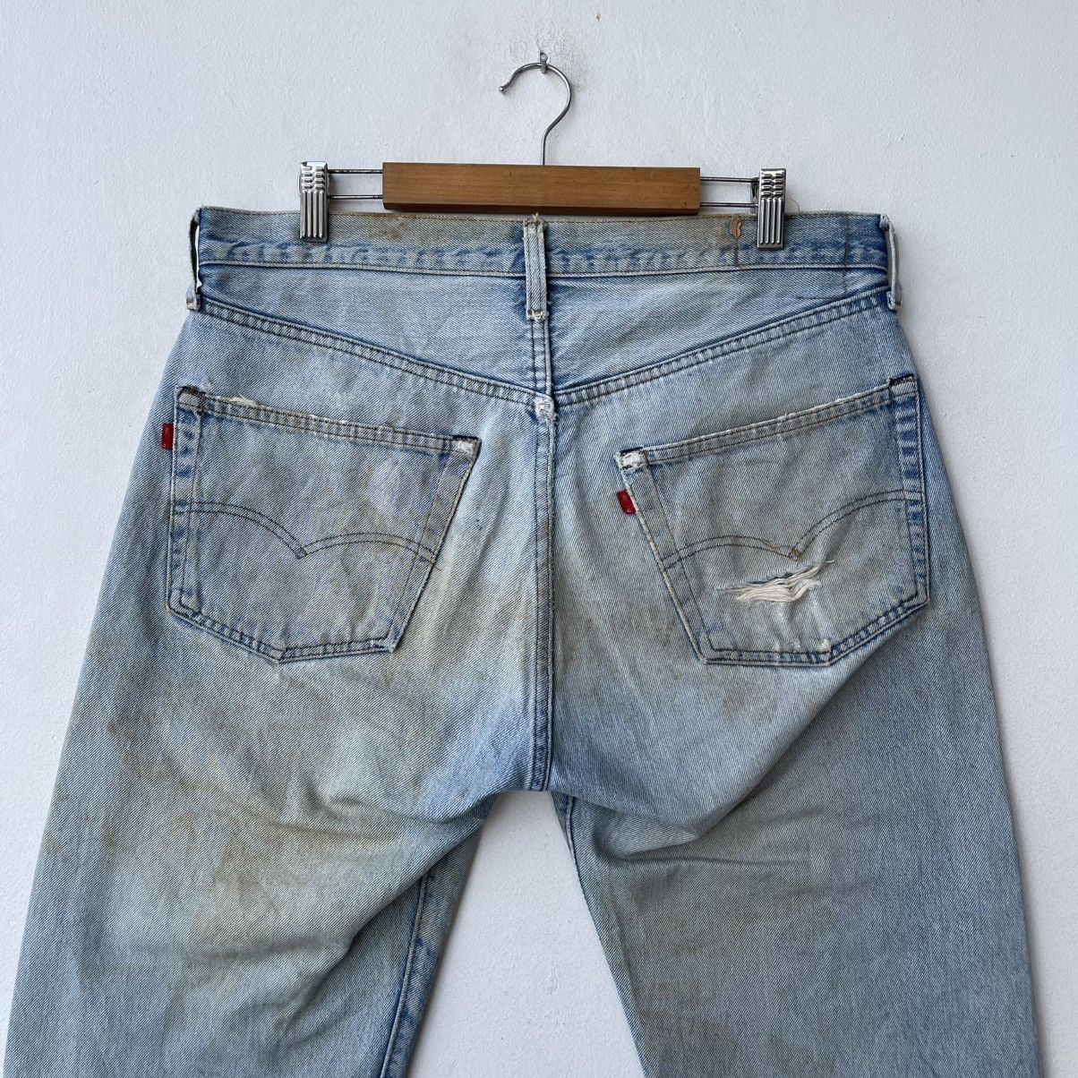 Levi's Thrashed 70s Levi’s 501 Redline Selvedge Denim Shorts Size US 34 / EU 50 - 9 Thumbnail