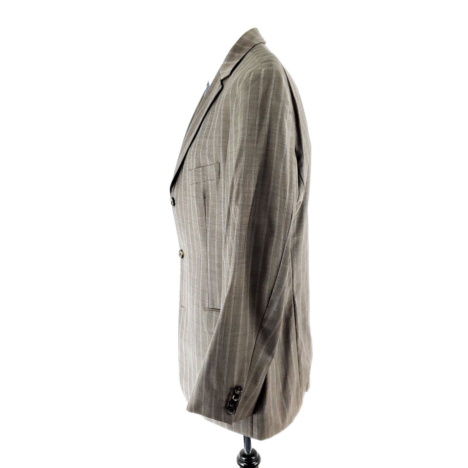 Hugo Boss Hugo Boss Rosselini Virgin Wool 3 Button Suit Jacket 42R Bei Size 42R - 4 Thumbnail