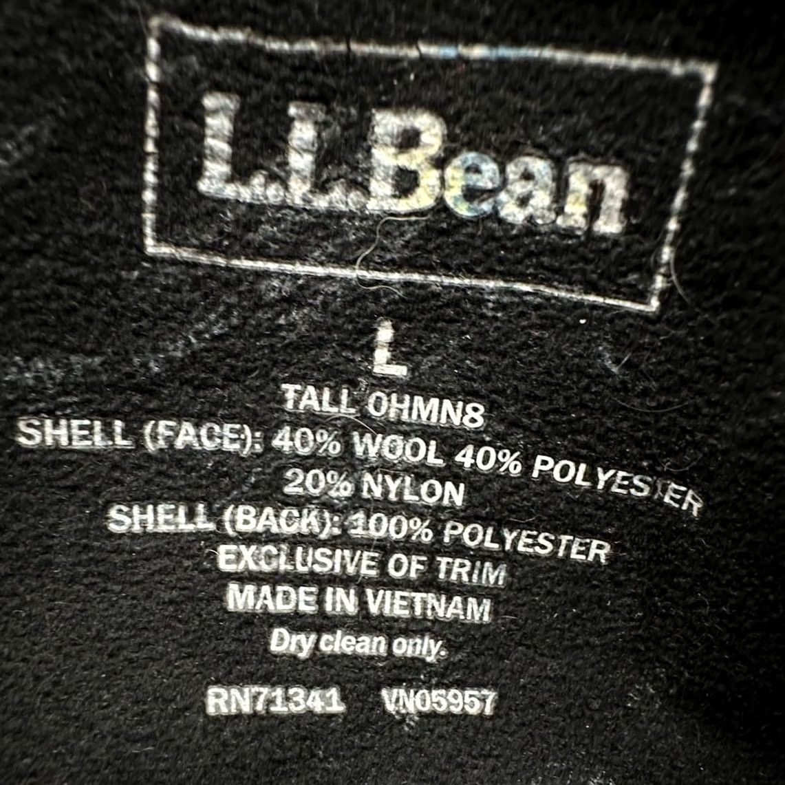 Vintage L.L. Bean Soft Shell Wool Blend Full Zip Jacket Men Large Tall Heather Maroon Zip Size US L / EU 52-54 / 3 - 3 Thumbnail