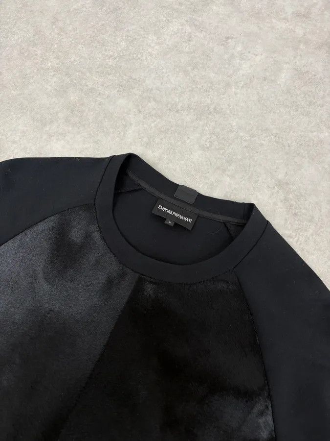 Emporio Armani 2010s Emporio Armani Black Pony Hair Wool Sweater Size US S / EU 44-46 / 1 - 4 Thumbnail
