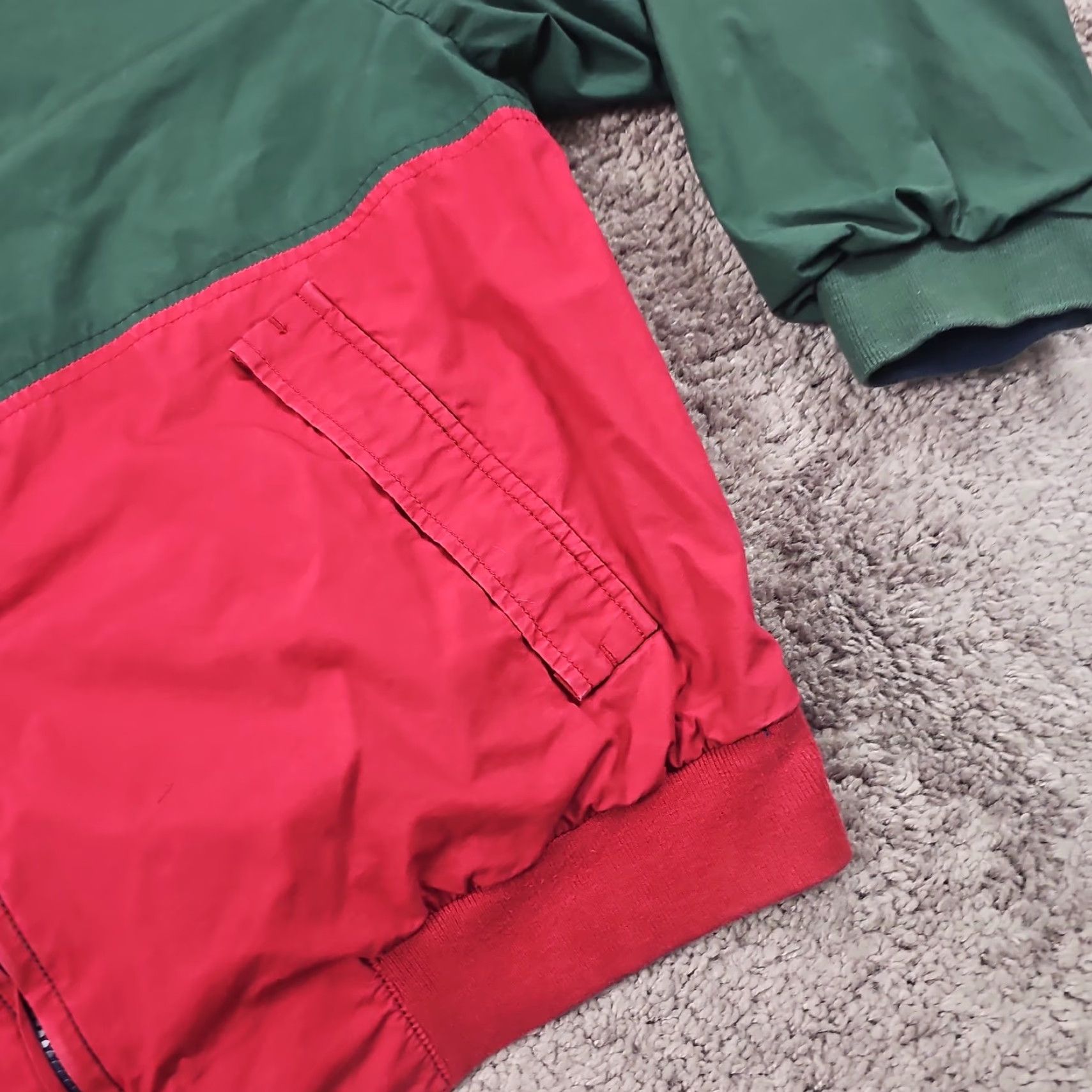 Tommy Hilfiger VINTAGE Tommy Hilfiger Bomber Jacket Men XL Green Nylon Reversible Full Zip Golf Size US XL / EU 56 / 4 - 5 Thumbnail