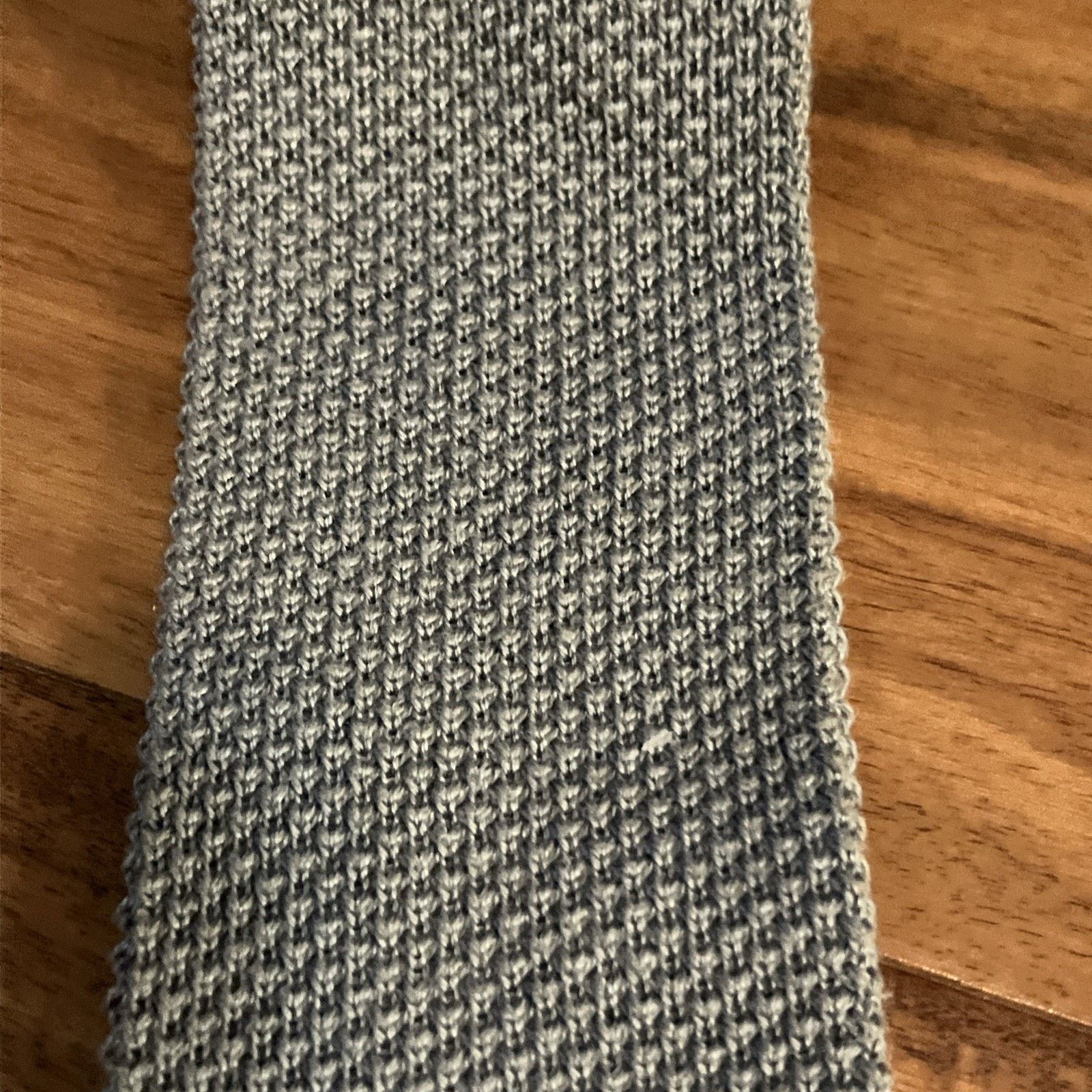 Other Vtg Knit Tie Square End Gray Chariot Emblem 1980s Academia Size ONE SIZE - 4 Thumbnail